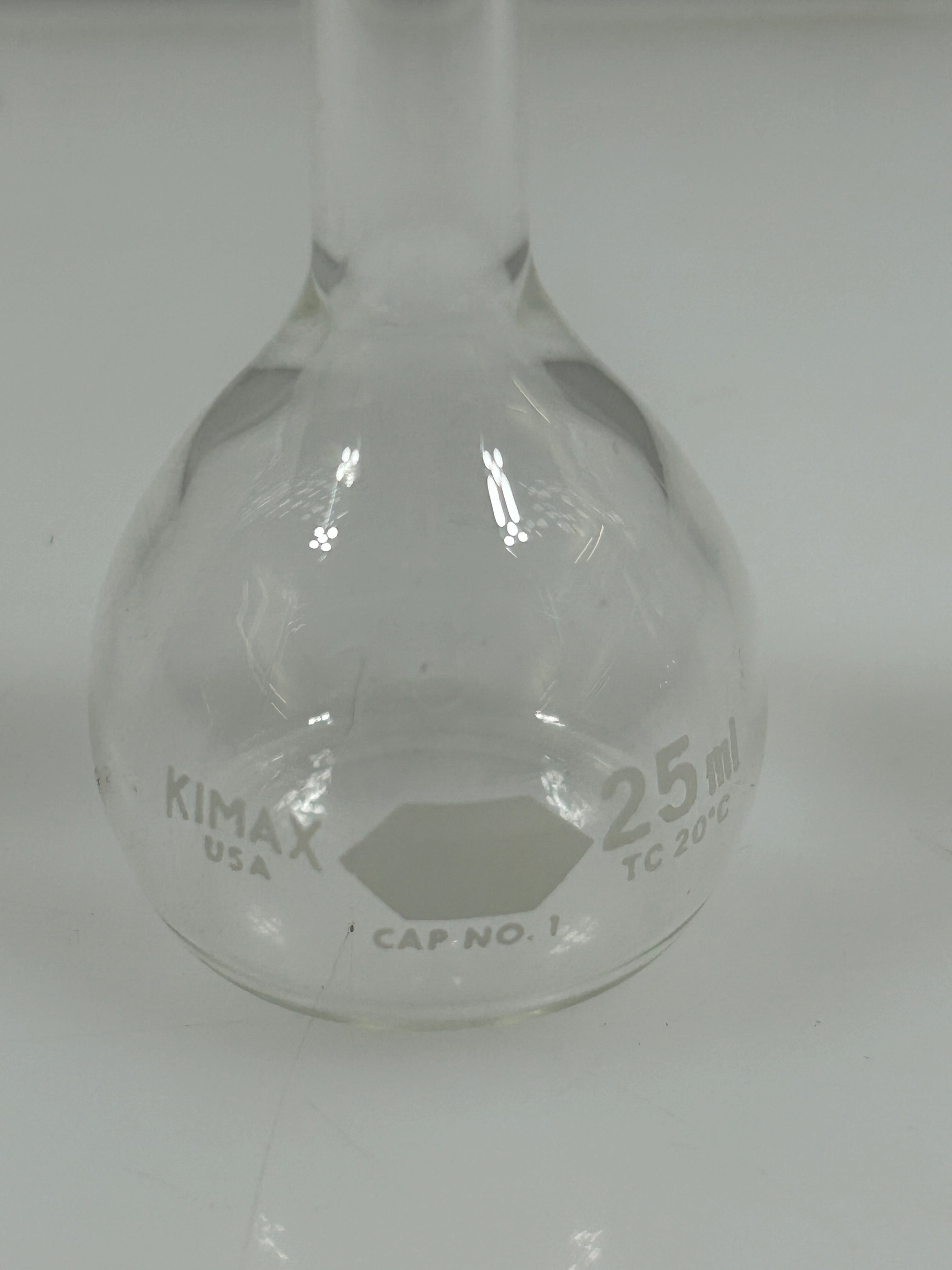 Pyrex/Kimax 25mL Volumetric Flask