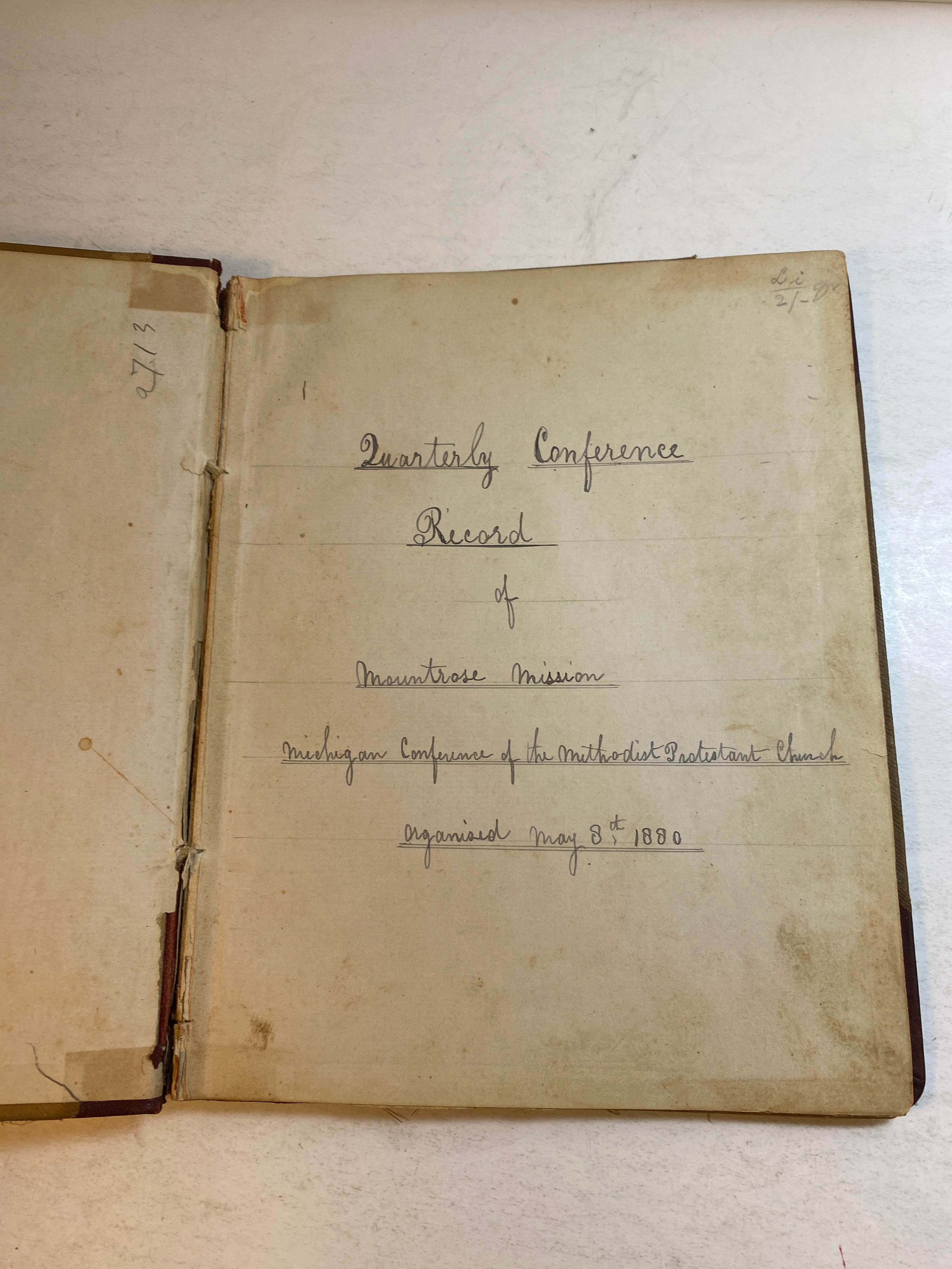 Quarterly Conference Montrose, Michigan Methodist Church Notes 1880-1899