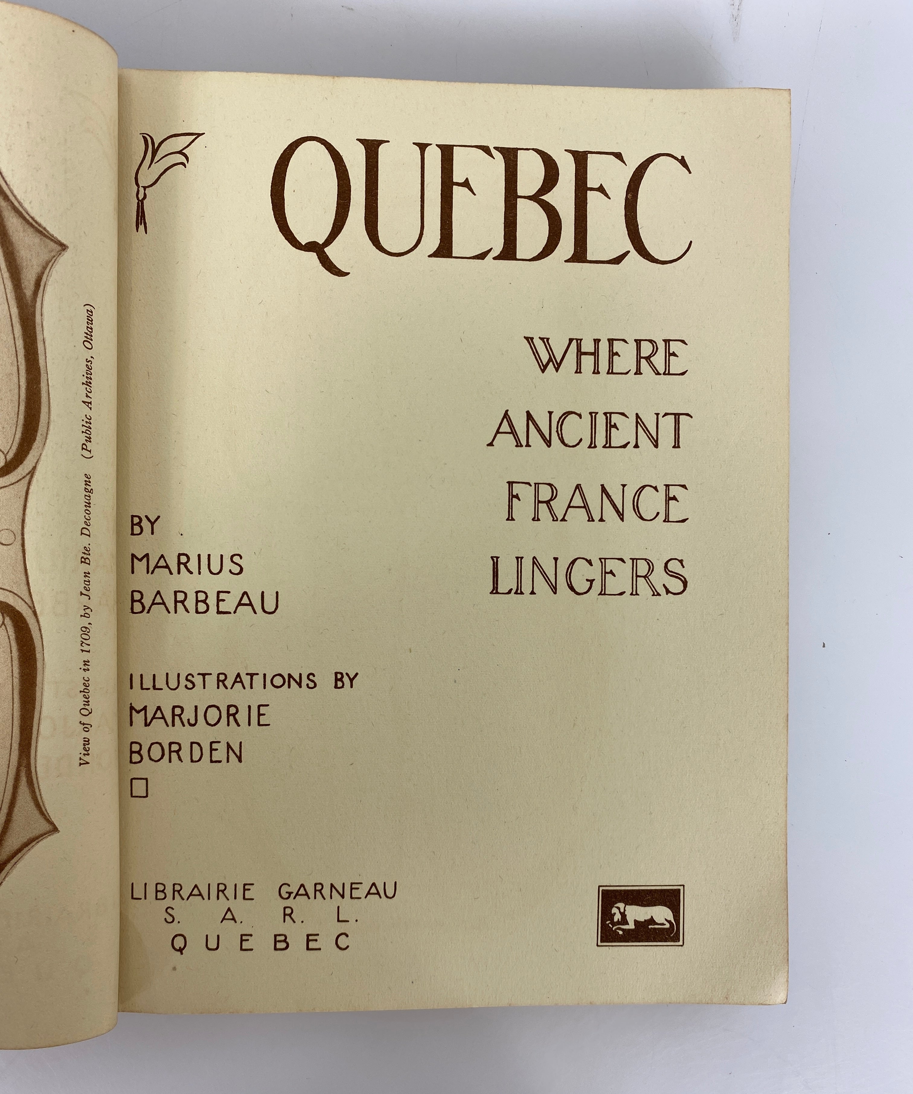 Quebec Where Ancient France Lingers by Barbeau/Borden 1936 Illustrated SC
