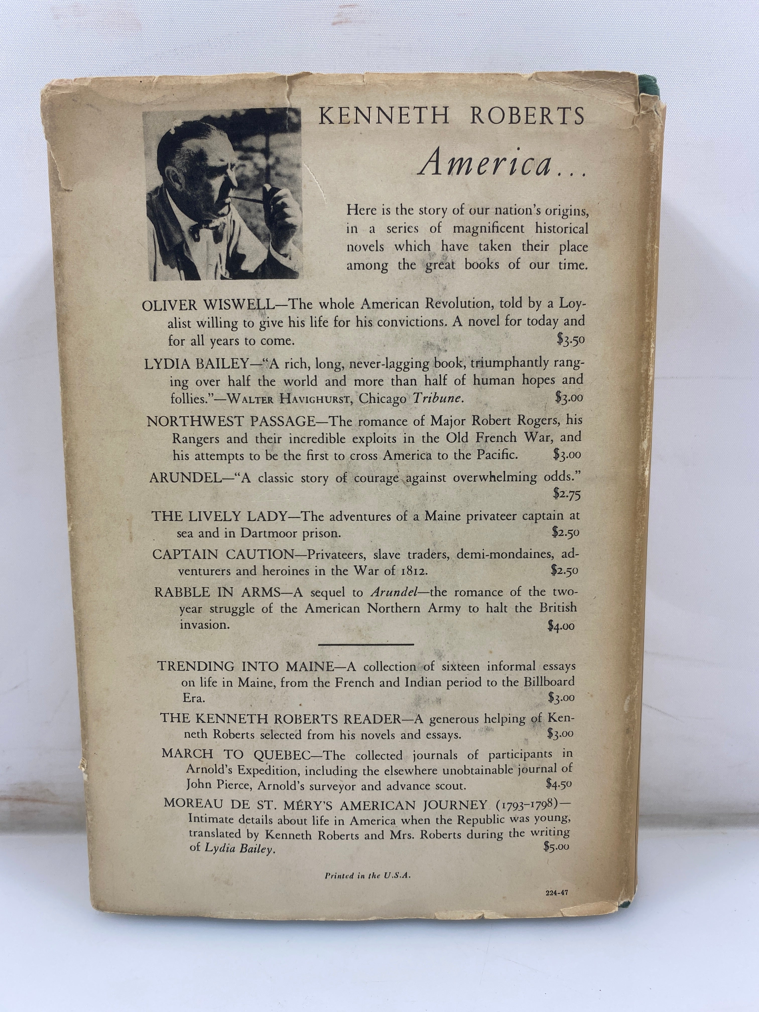 Rabble in Arms by Kenneth Roberts 1947 HCDJ