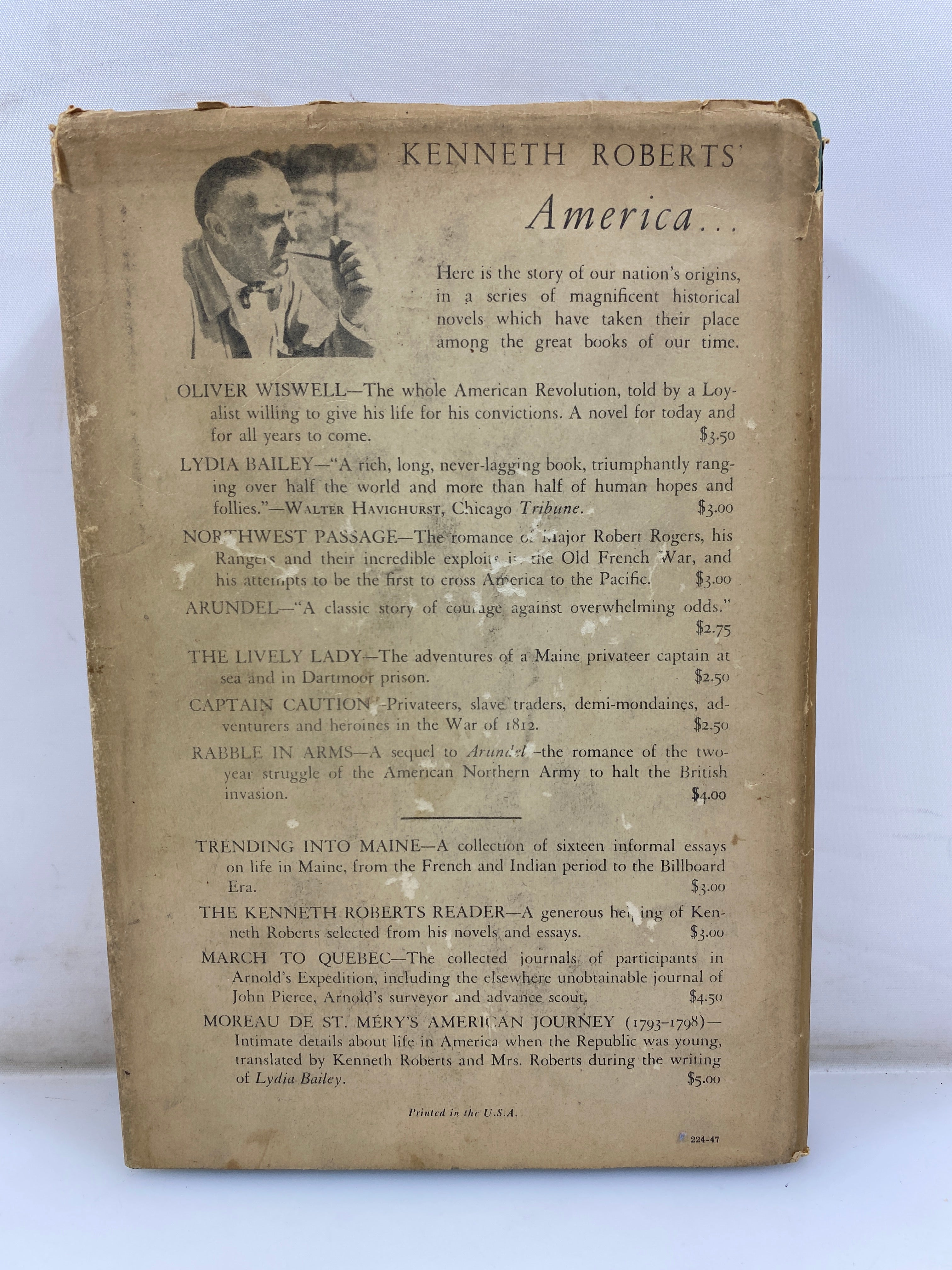 Rabble in Arms by Kenneth Roberts 1947 HCDJ BCE