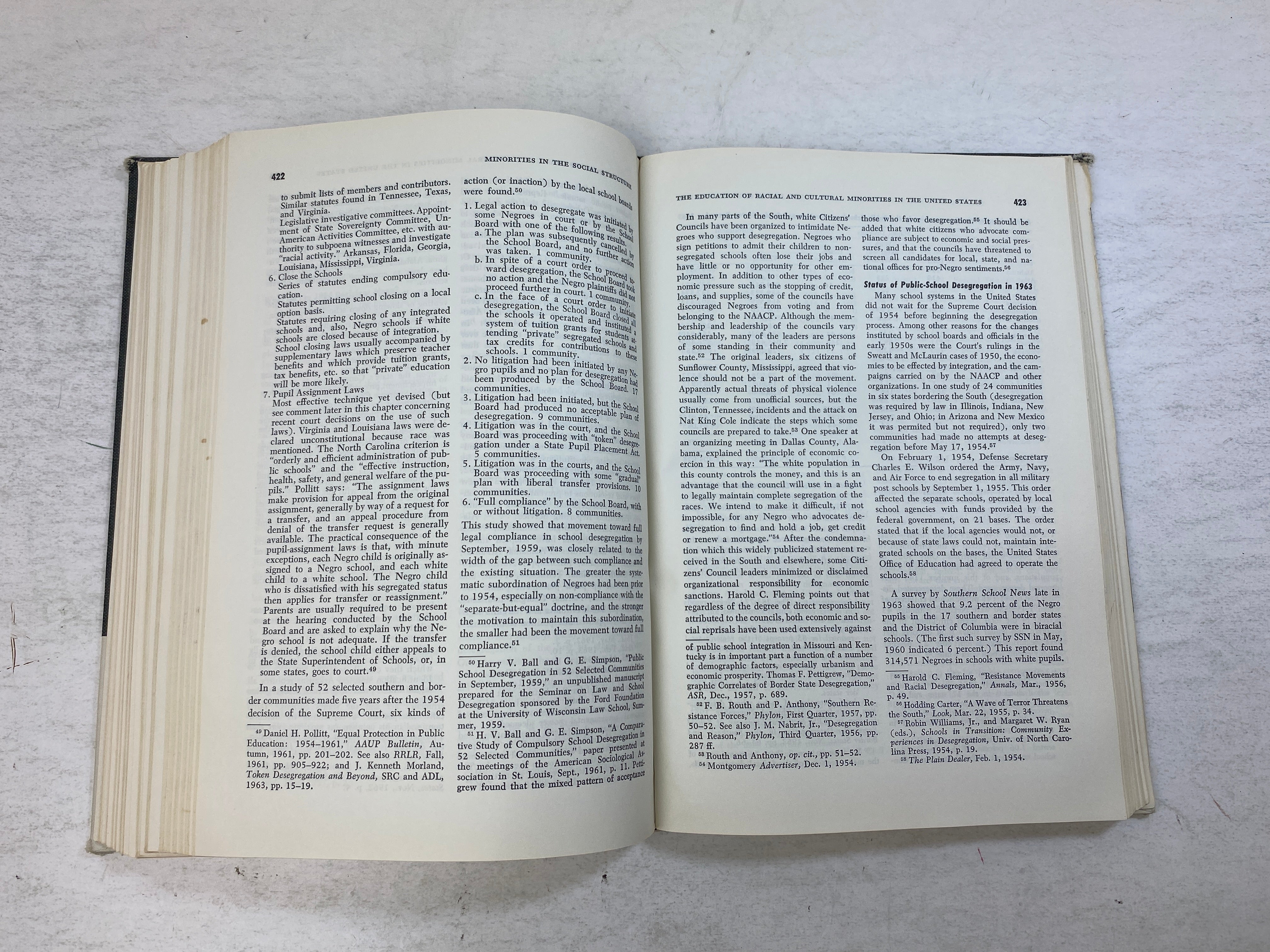 Racial and Cultural Minorities by Simpson/Yinger Ex-library 1965 HC