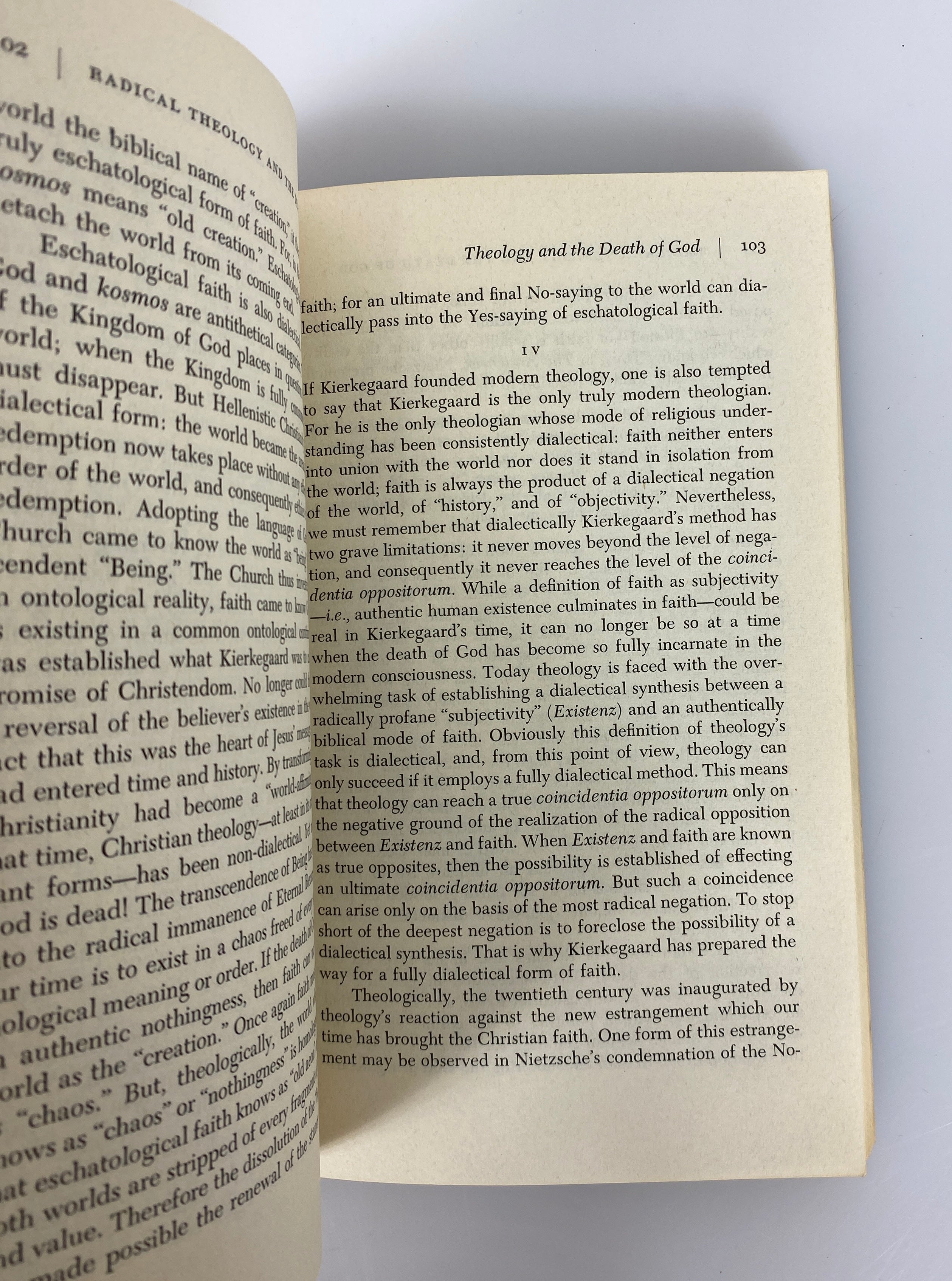 Radical Theology & The Death of God by Altizer/Hamilton 1966 SC