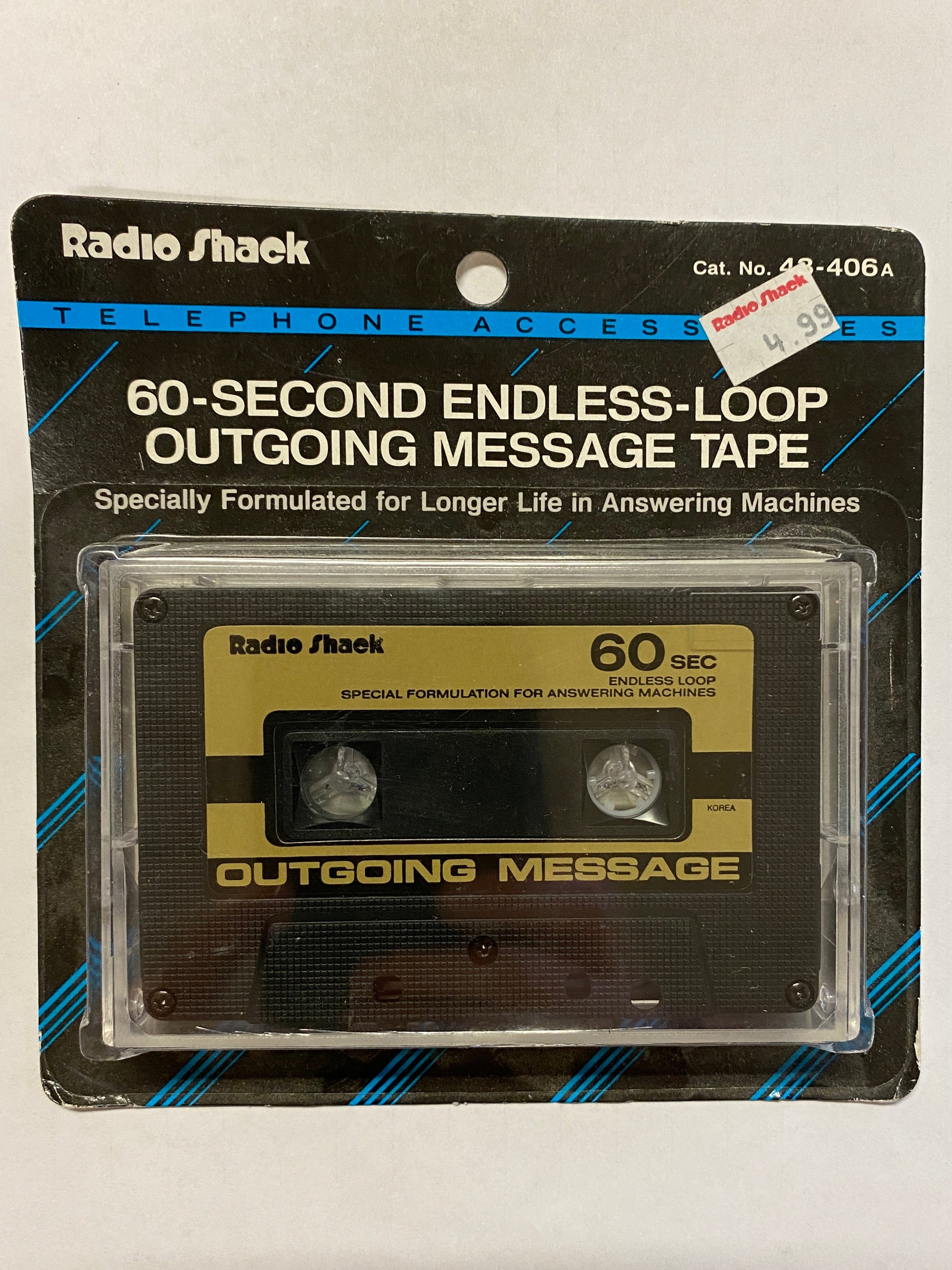 Radio Shack 60-Second Endless-Loop Outgoing Message Tape