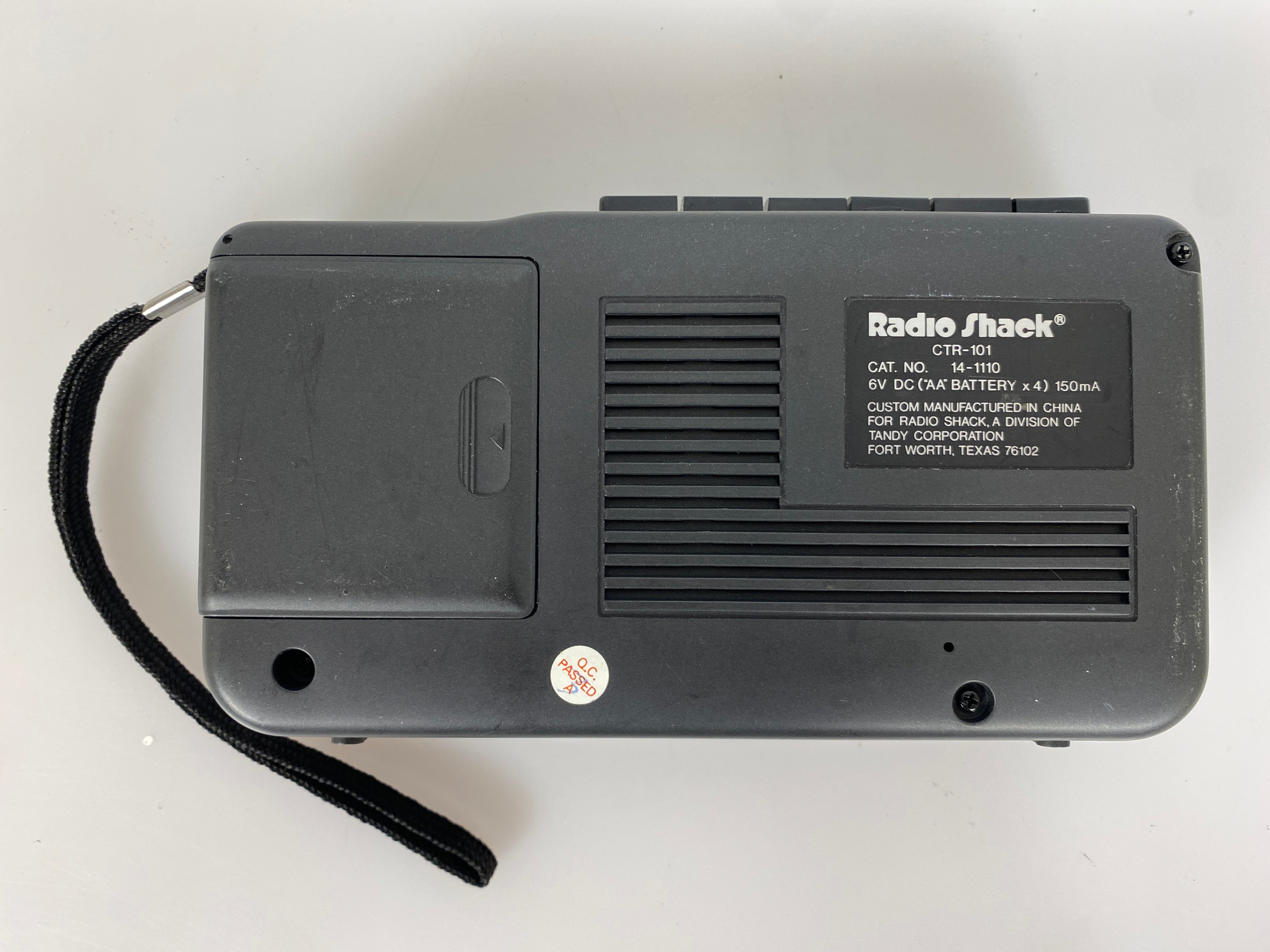 Radio Shack CTR-101 Cassette Tape Recorder