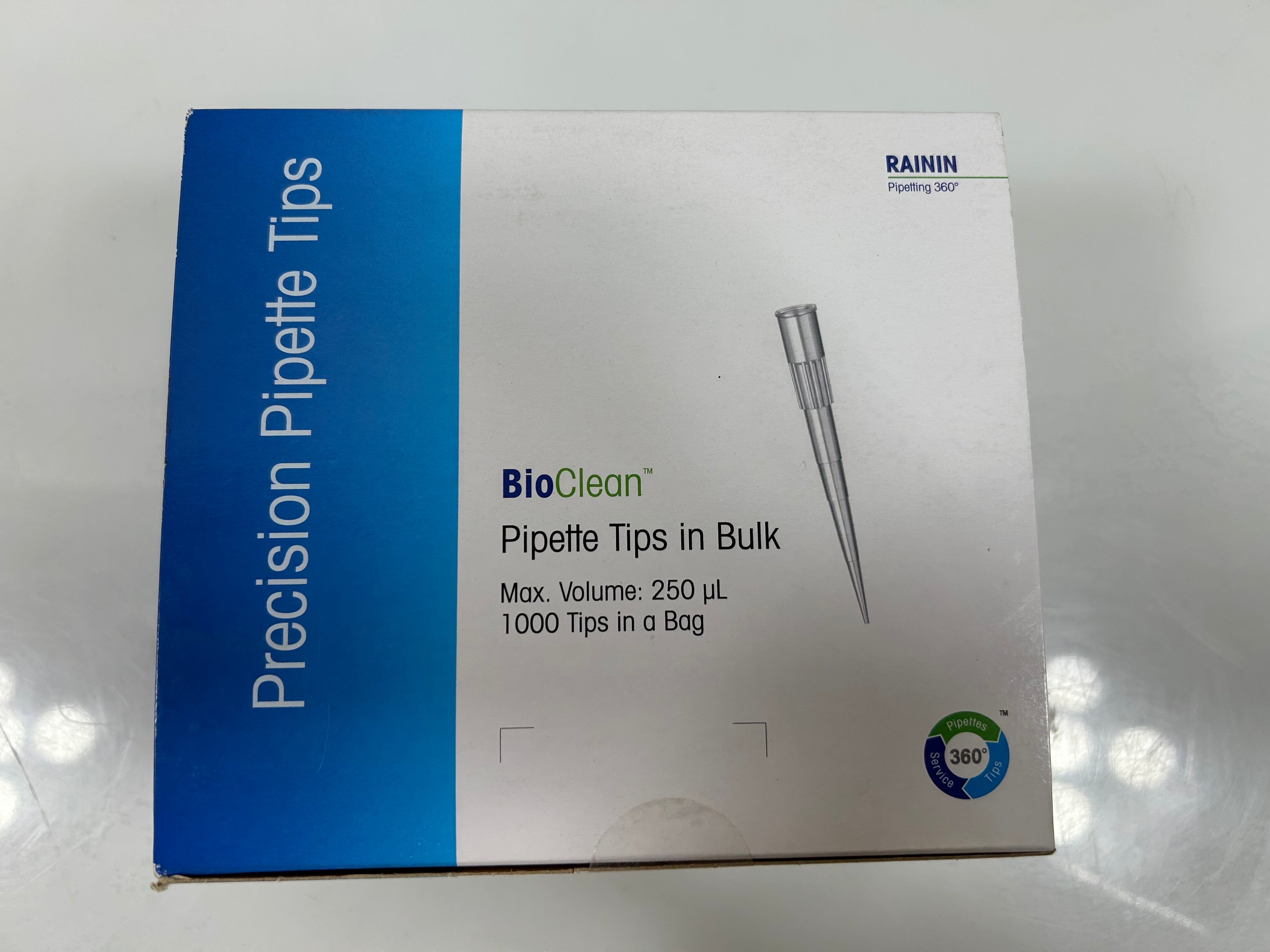 Rainin Bio-Clean Pipette Tips in Bulk 250µL 1000 Tips per Box *New*