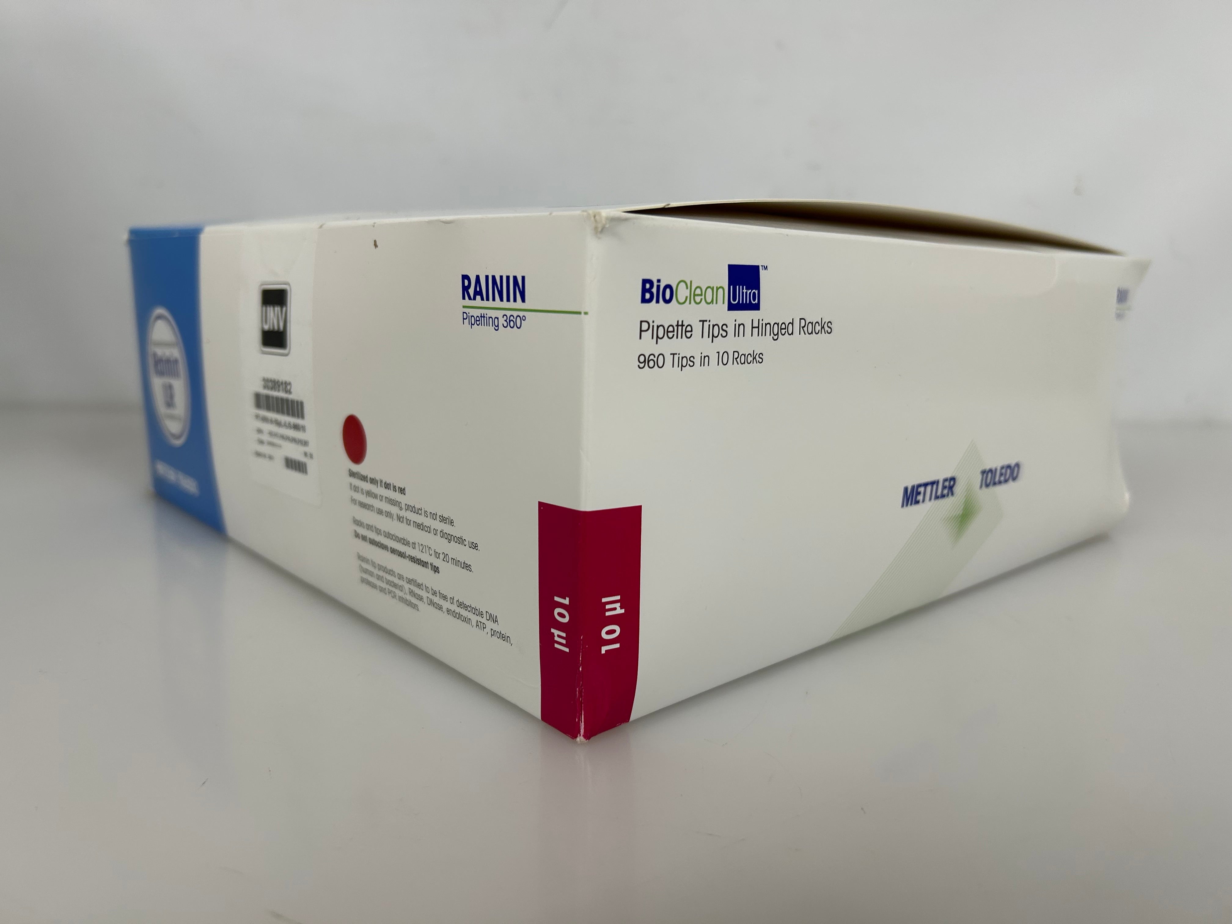 Rainin Bio Clean Ultra Pipette Tips 10µ 960 Tips in 10 Racks
