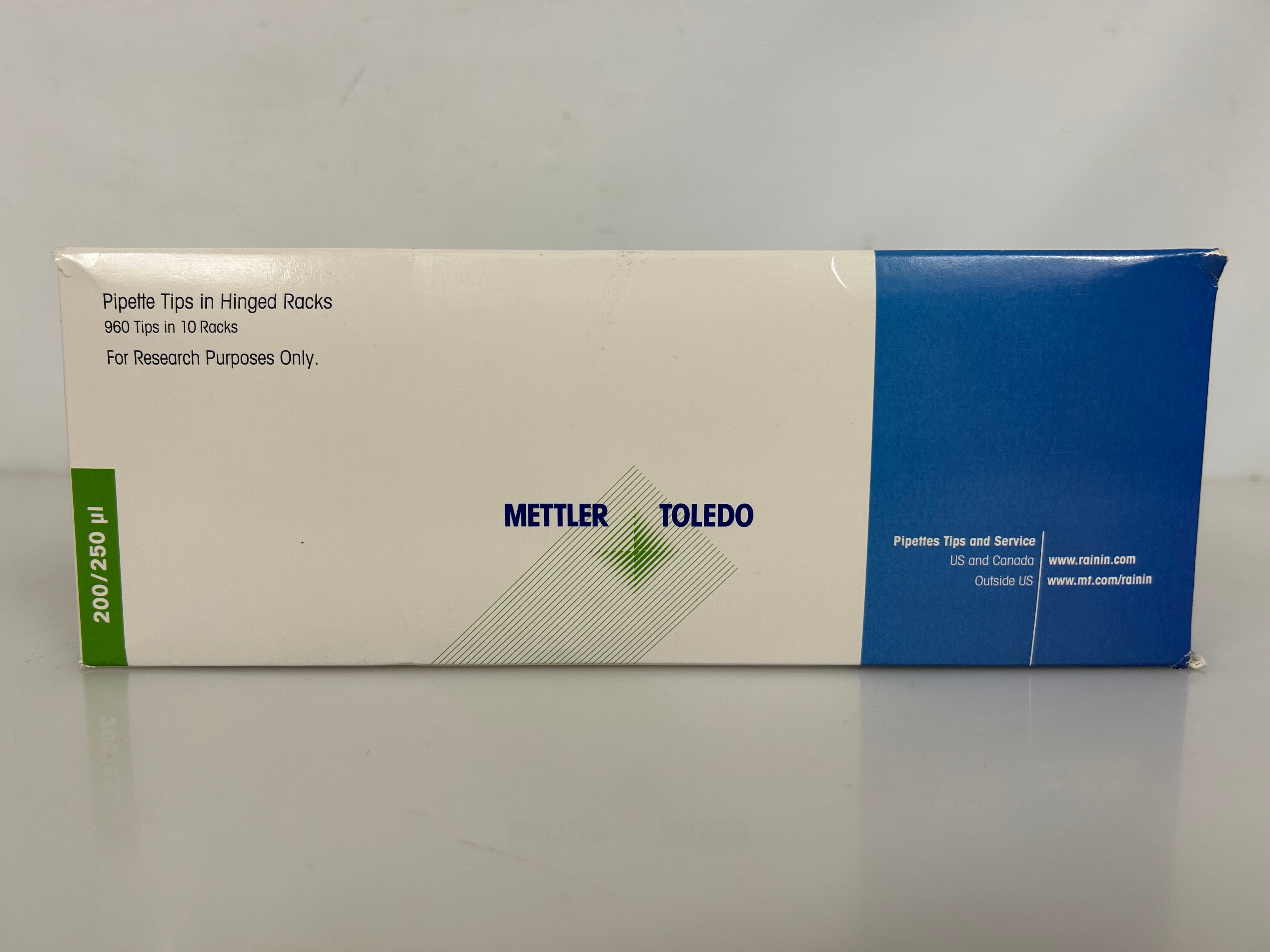 Rainin Bioclean Precision Pipette 200/250µ 960 Tips in 10 Racks