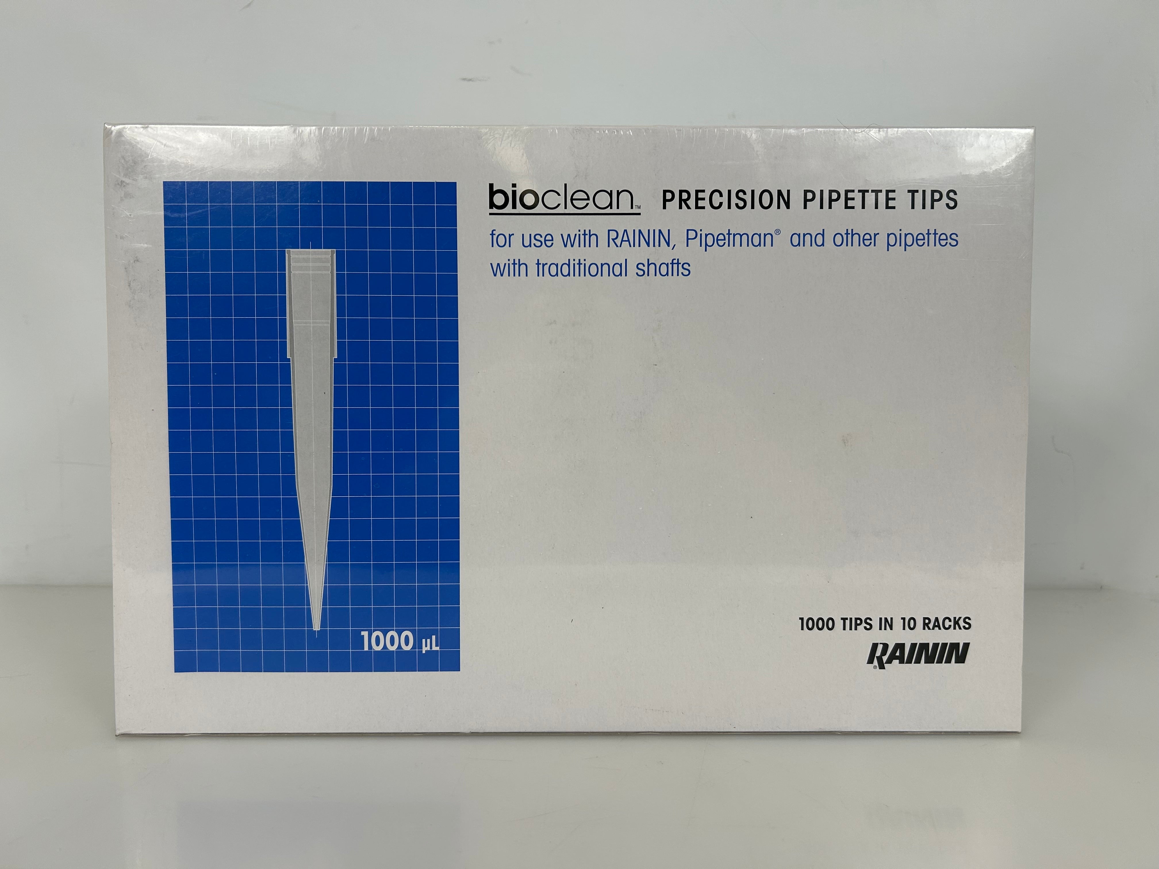 Rainin Bioclean Precision Pipette Tips 1000 Tips in 10 Racks