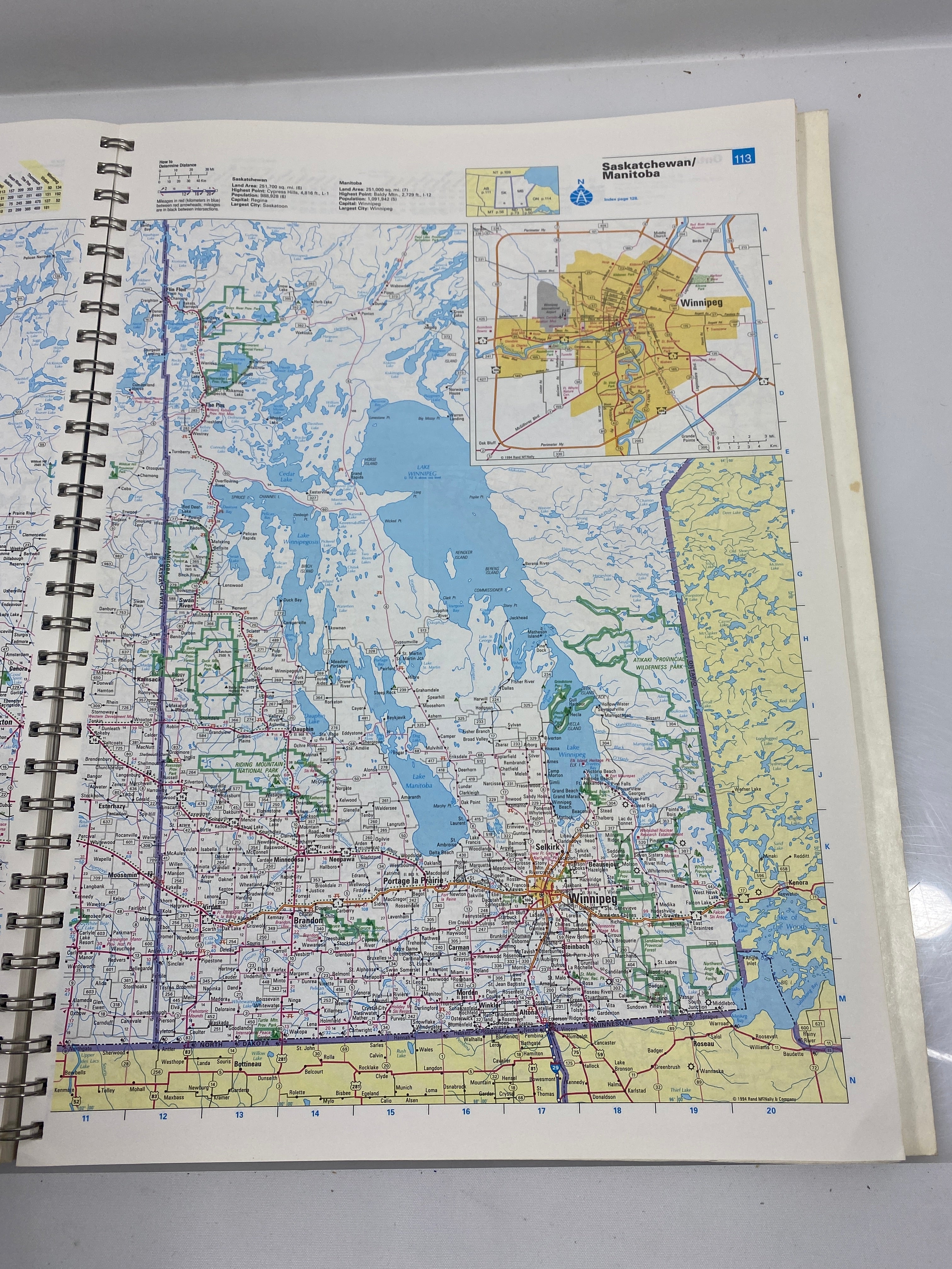 Rand McNally Travel Atlas US Canada Mexico 1994
