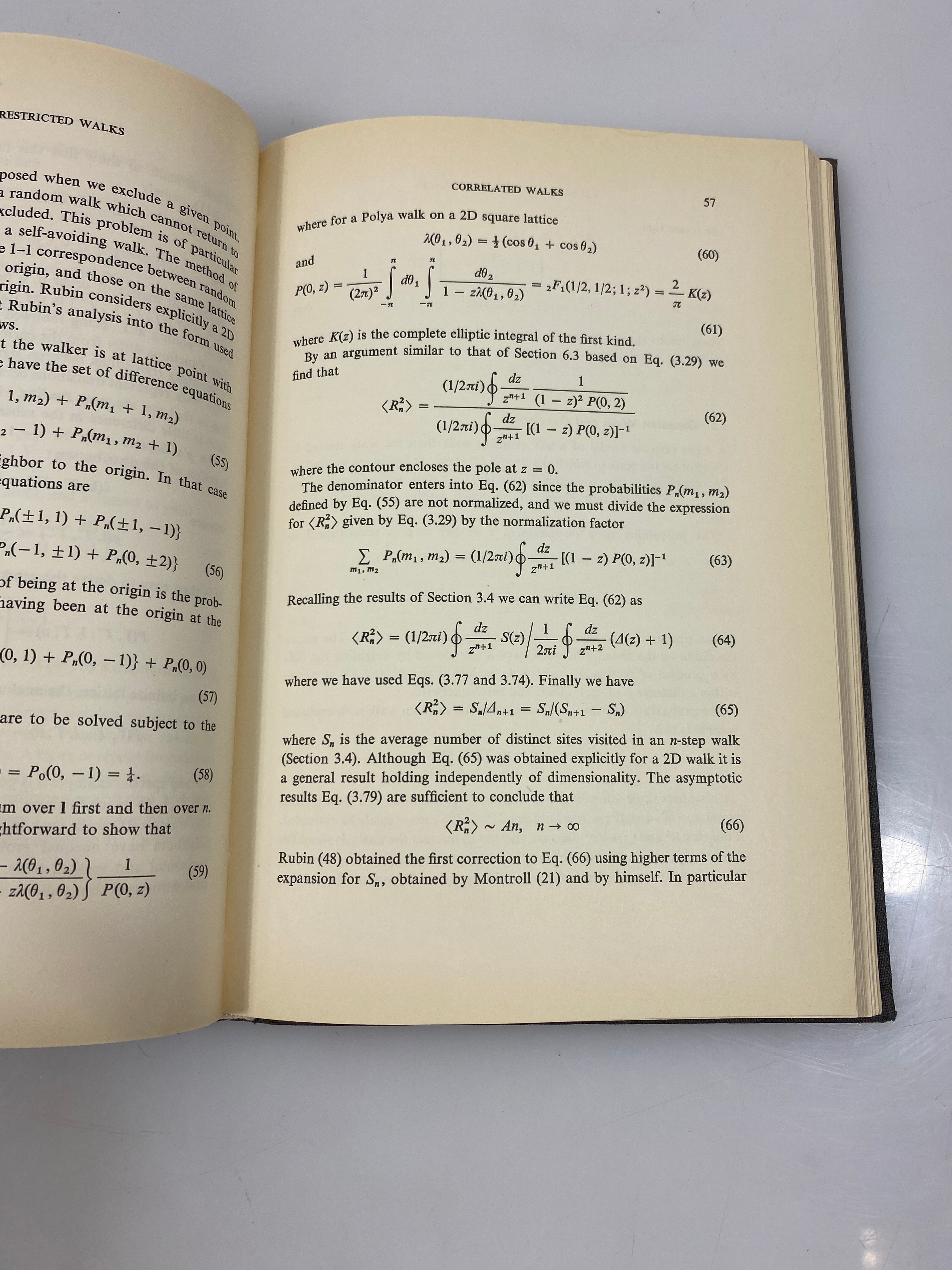 Random and Restricted Walks by Barber/Ninham Ex-library 1970 HC
