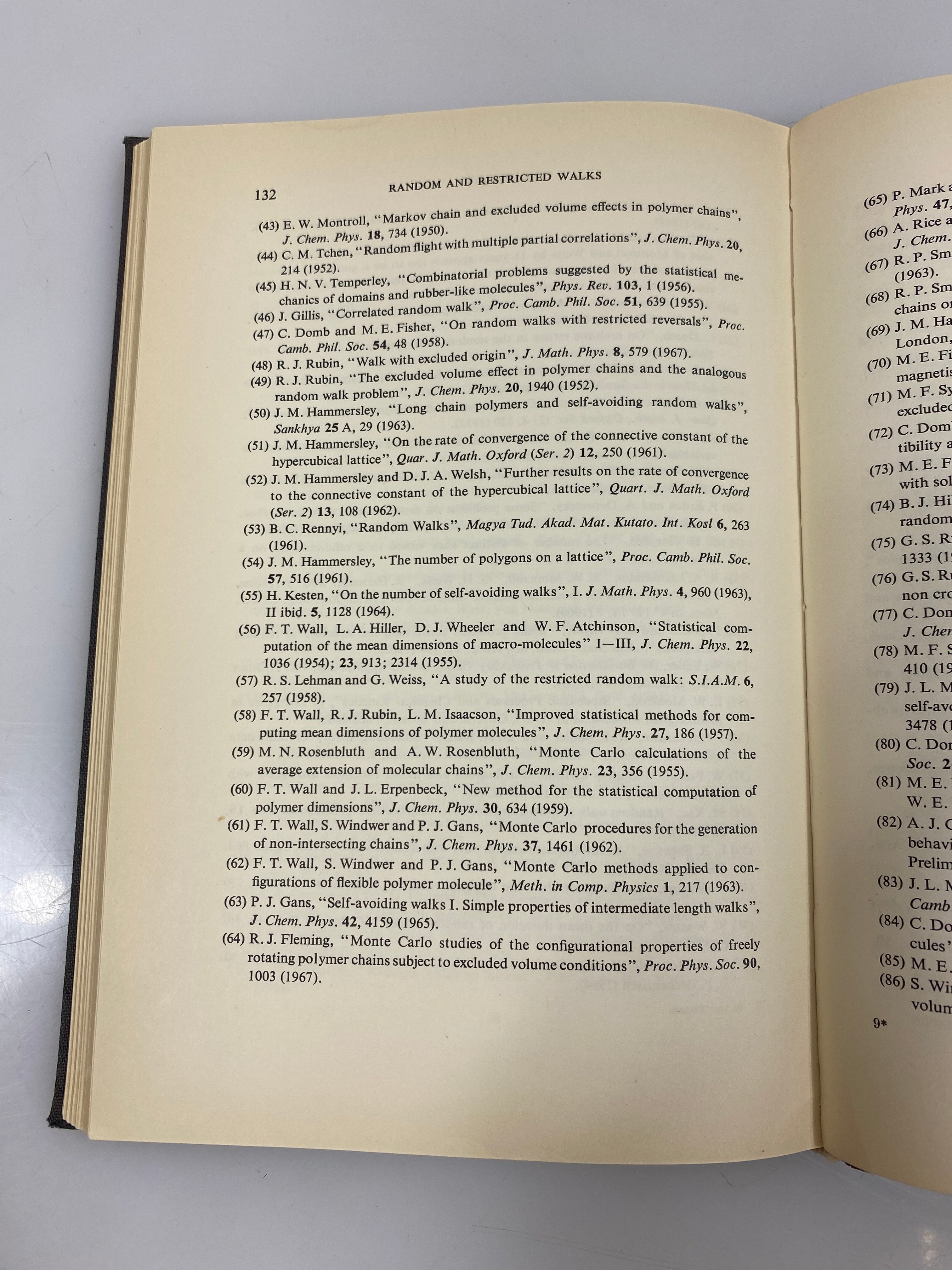 Random and Restricted Walks by Barber/Ninham Ex-library 1970 HC