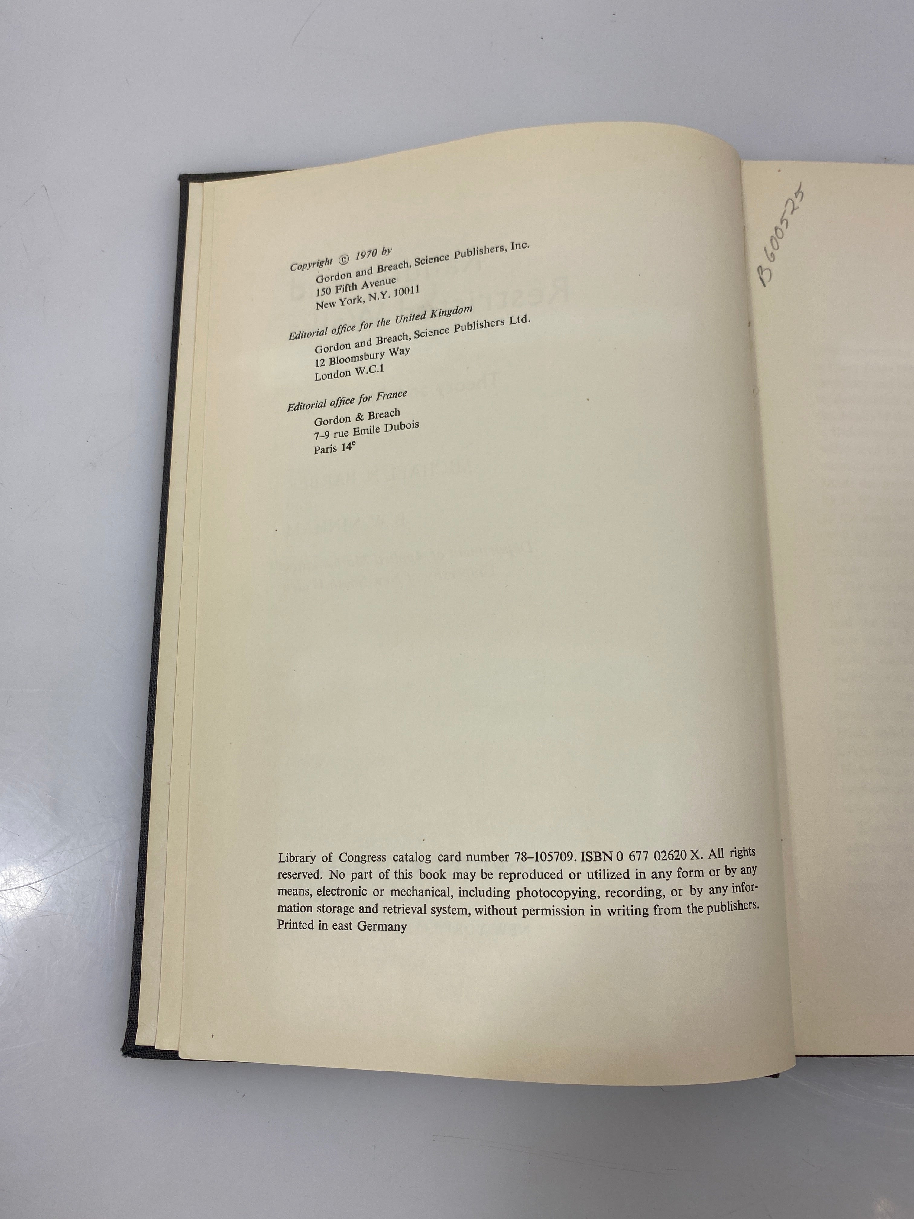 Random and Restricted Walks by Barber/Ninham Ex-library 1970 HC