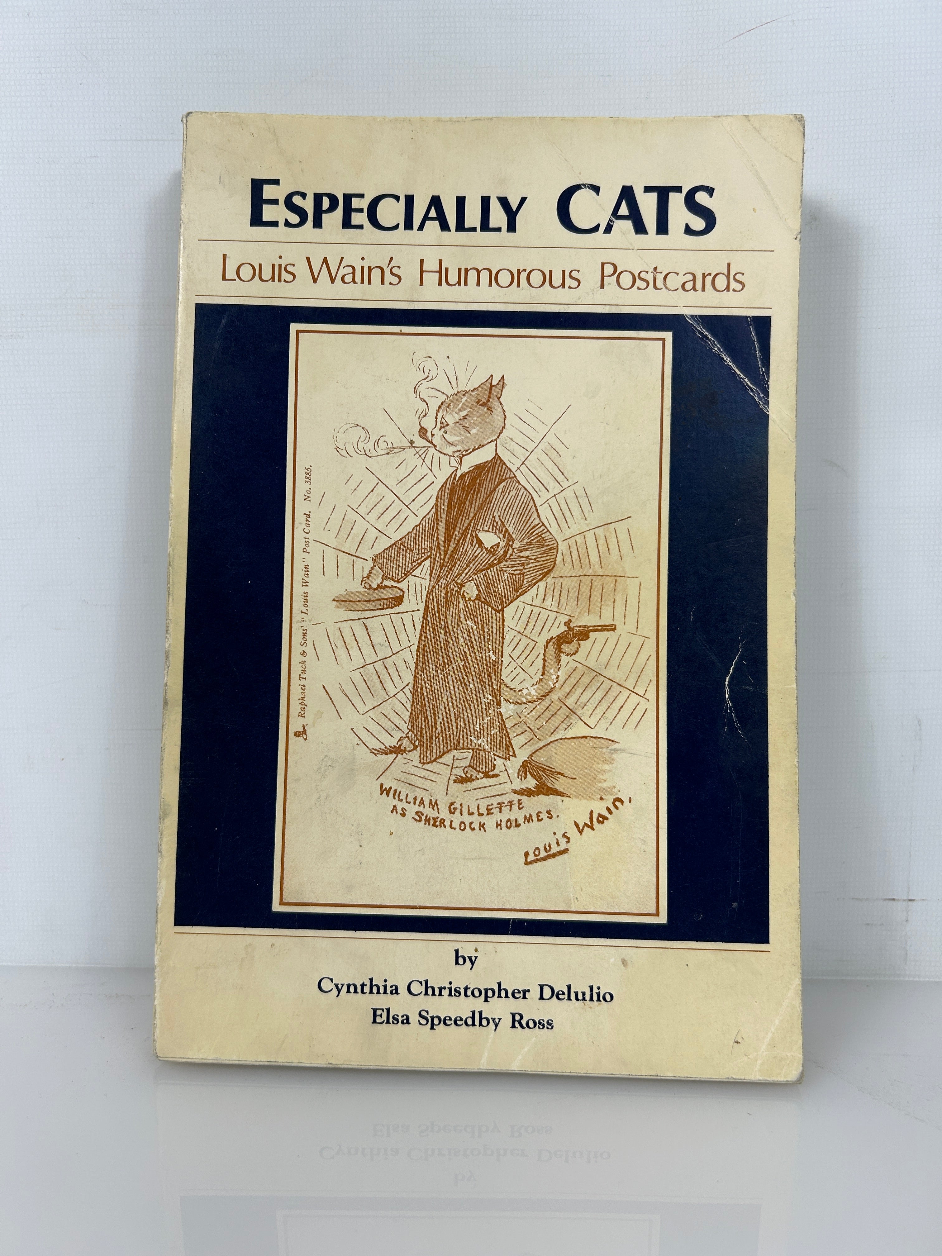 RARE "Especially Cats, Louis Wains Humorous Postcards" 1985 SC
