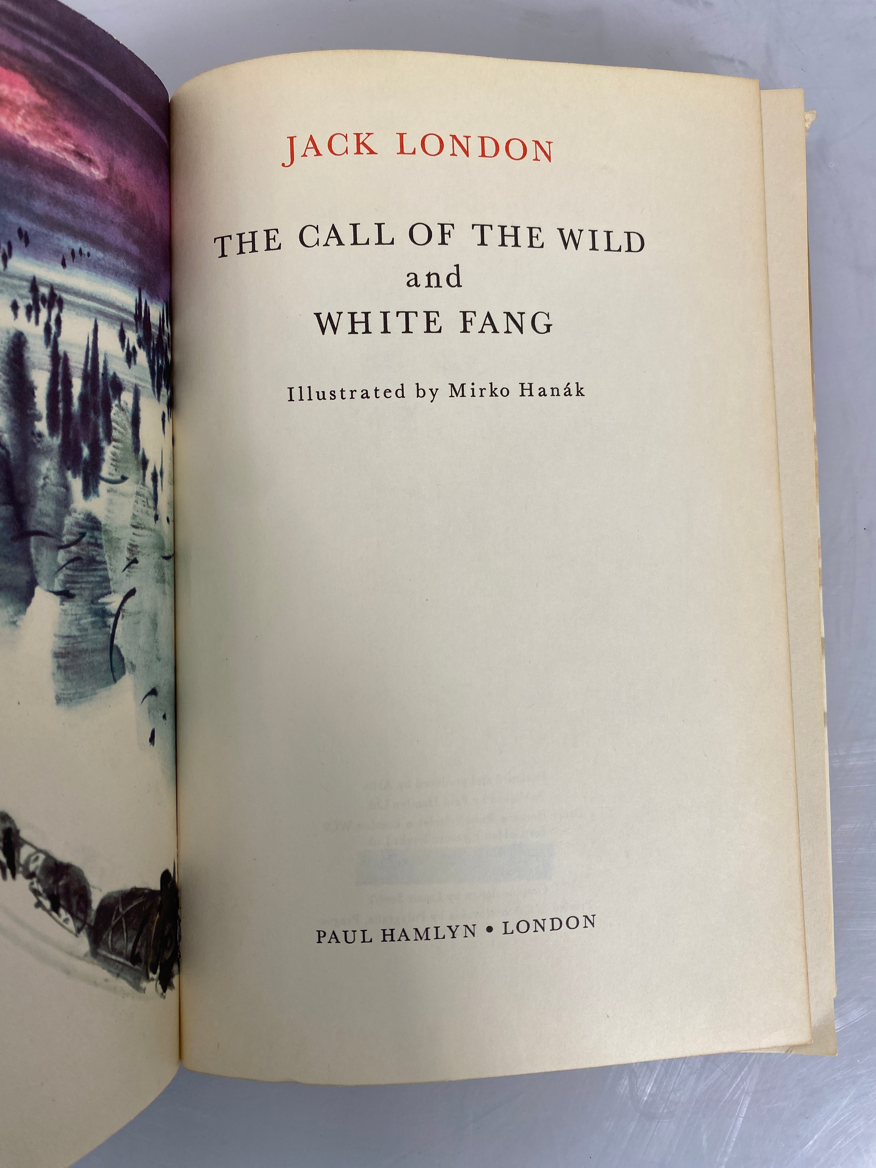 Rare Jack London Call of the Wild/White Fang Illustrated by Mirko Hanak HCDJ