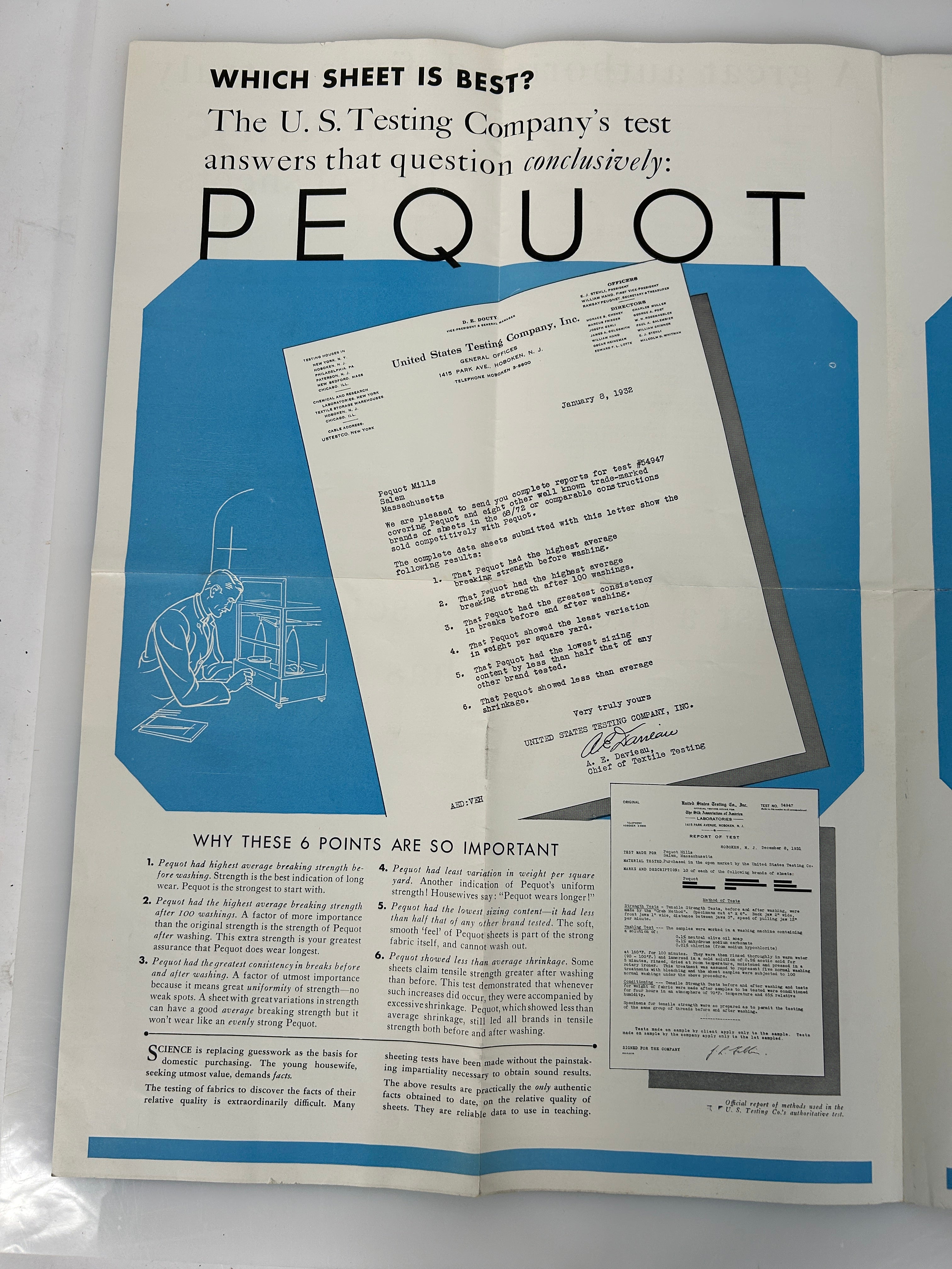 Rare Pequot Mills Lot: Sheet samples/Textbook w/Bedmaking/Mill Tour/Facts Posters