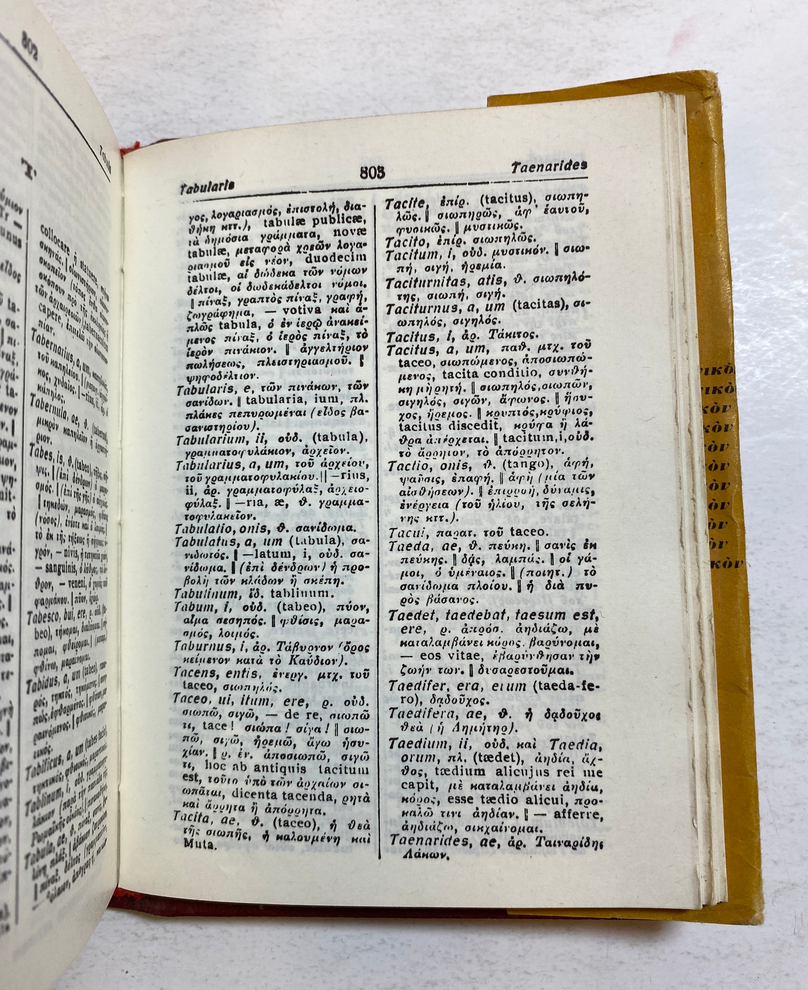 Rare Sideris Latin-Greek Dictionary 1964 Vintage HC DJ