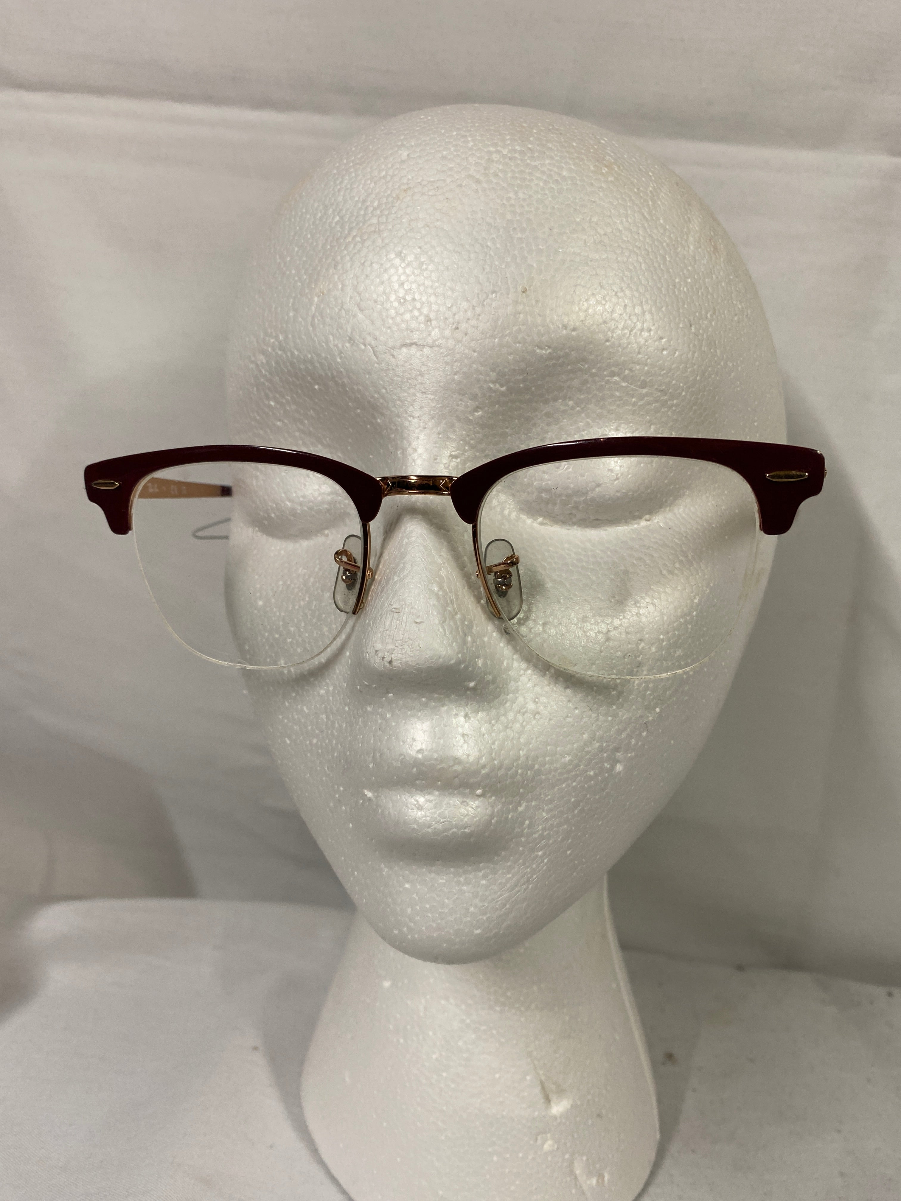 Ray Ban Red and Gold Glasses