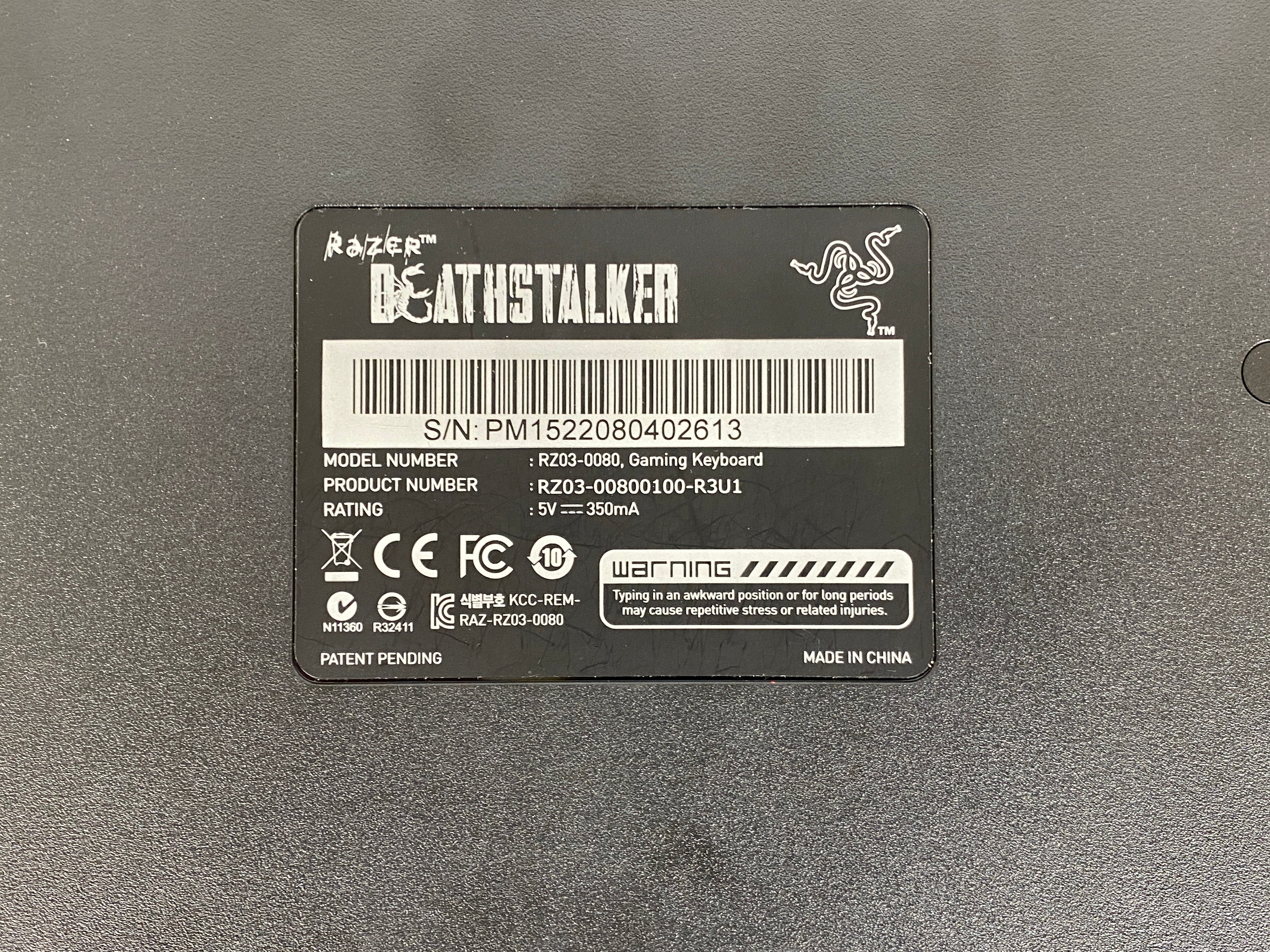 Razer RZ03-0080 DeathStalker Membrane Black Gaming Keyboard