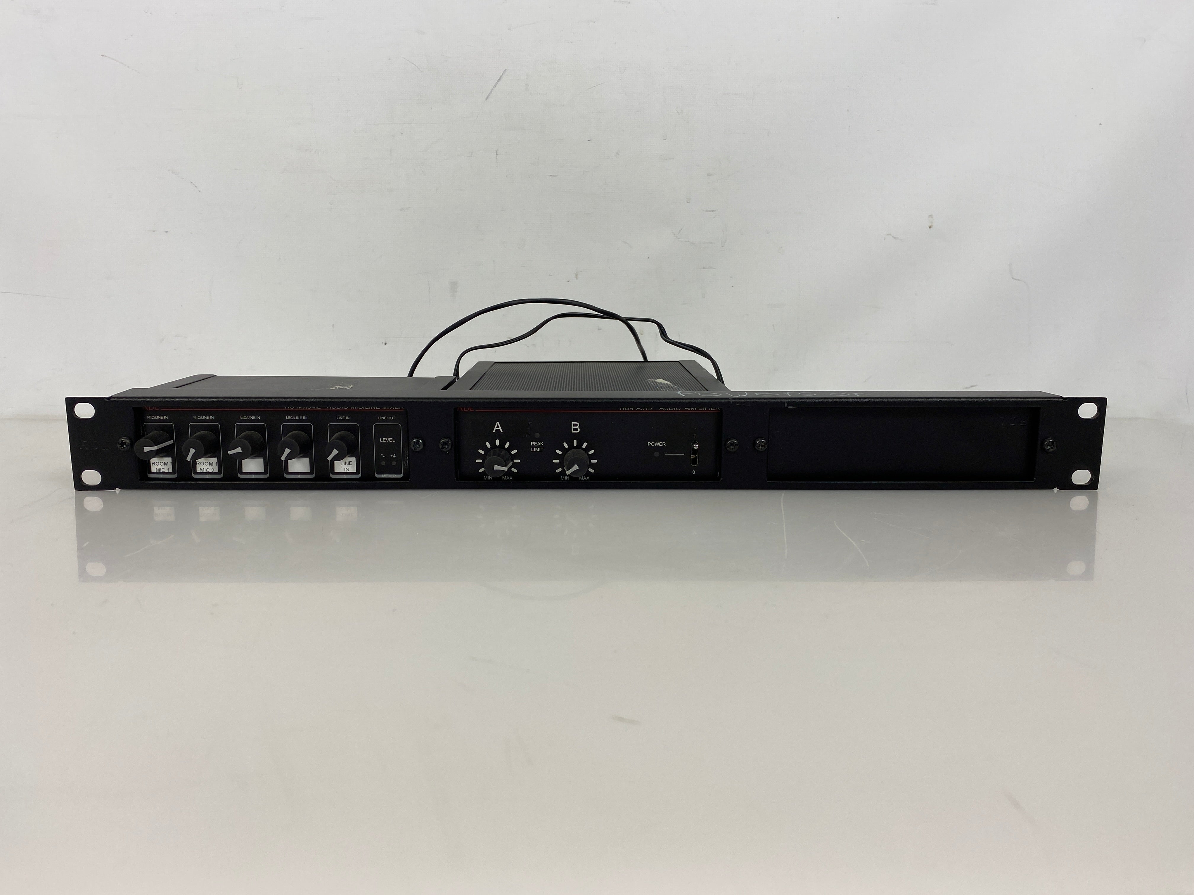 RDL RU-MX5ML Audio Mixer and RU-PA158 Audio Amplifer