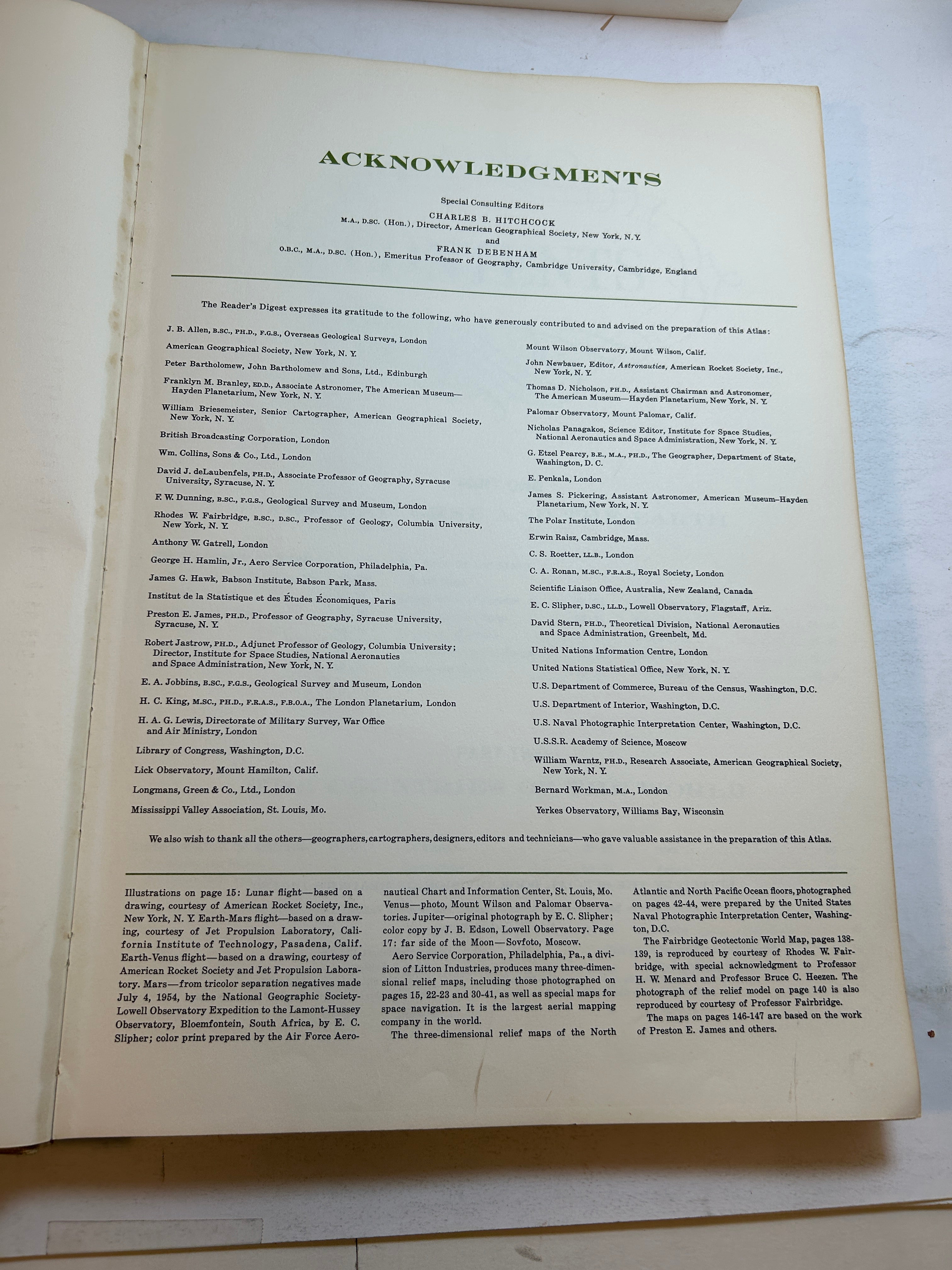 Readers Digest Great World Atlas Oversized 1st Ed 1963 HC