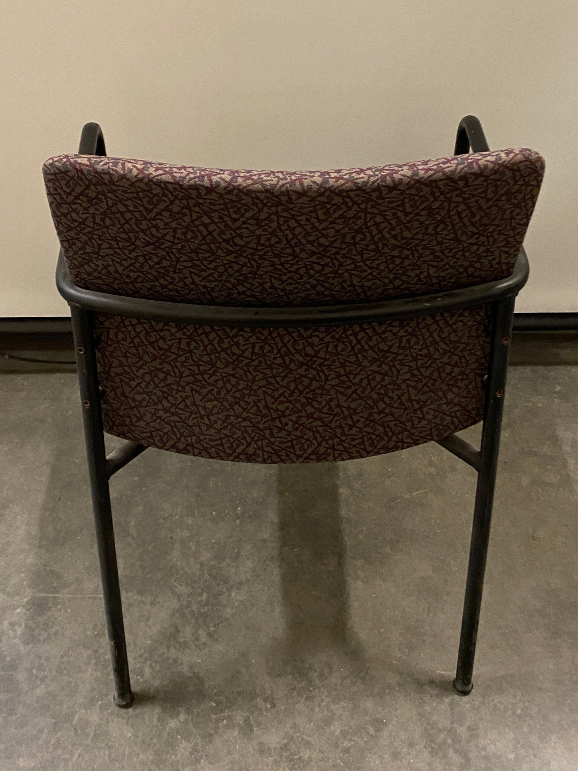 Red Pattern Upholstered Sacking Chair