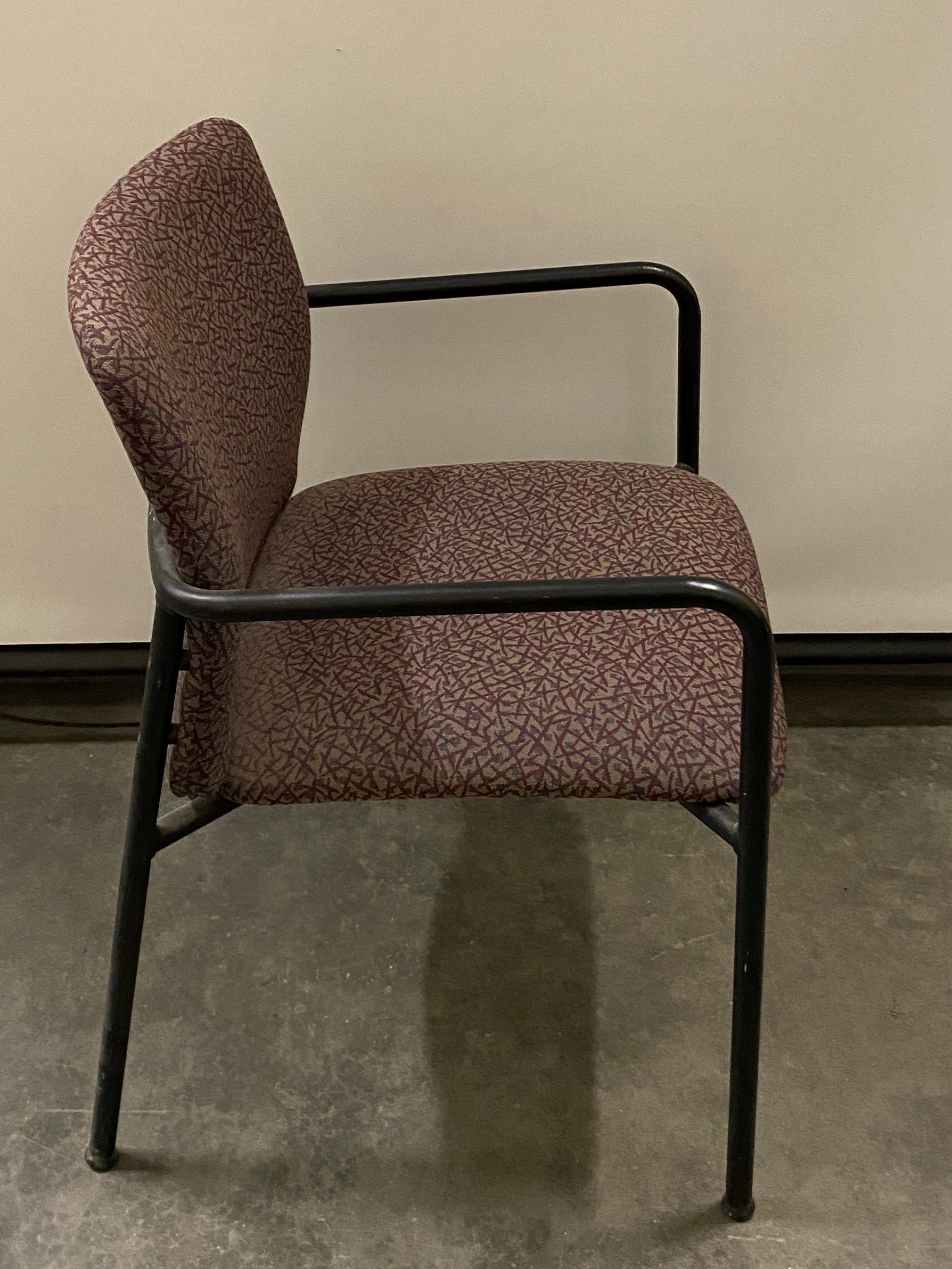 Red Pattern Upholstered Sacking Chair