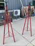 Red Three Leg Adjustable Pipe Jacks Pair of 2