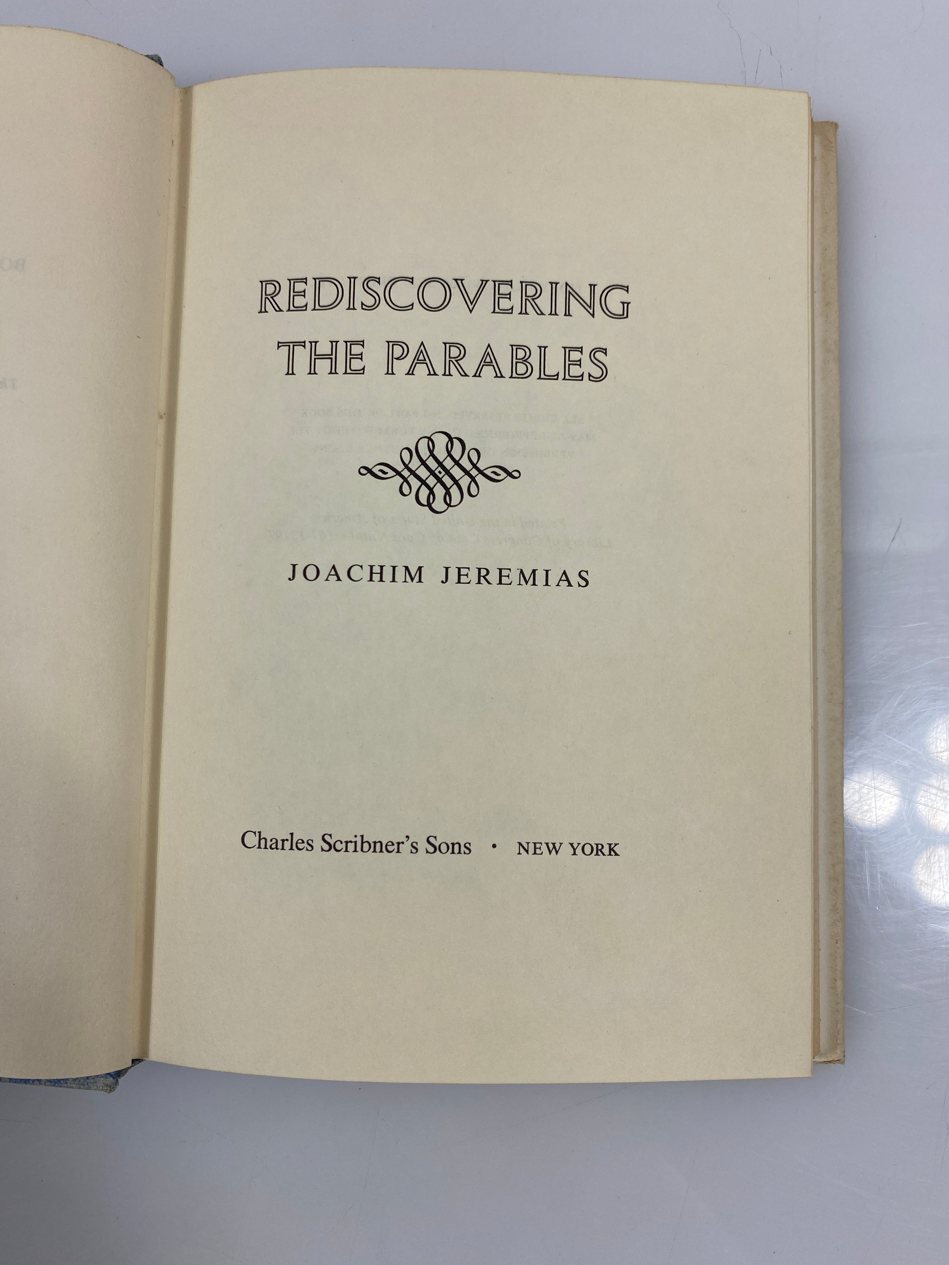 Rediscovering the Parables by Jeremias 1966 HCDJ