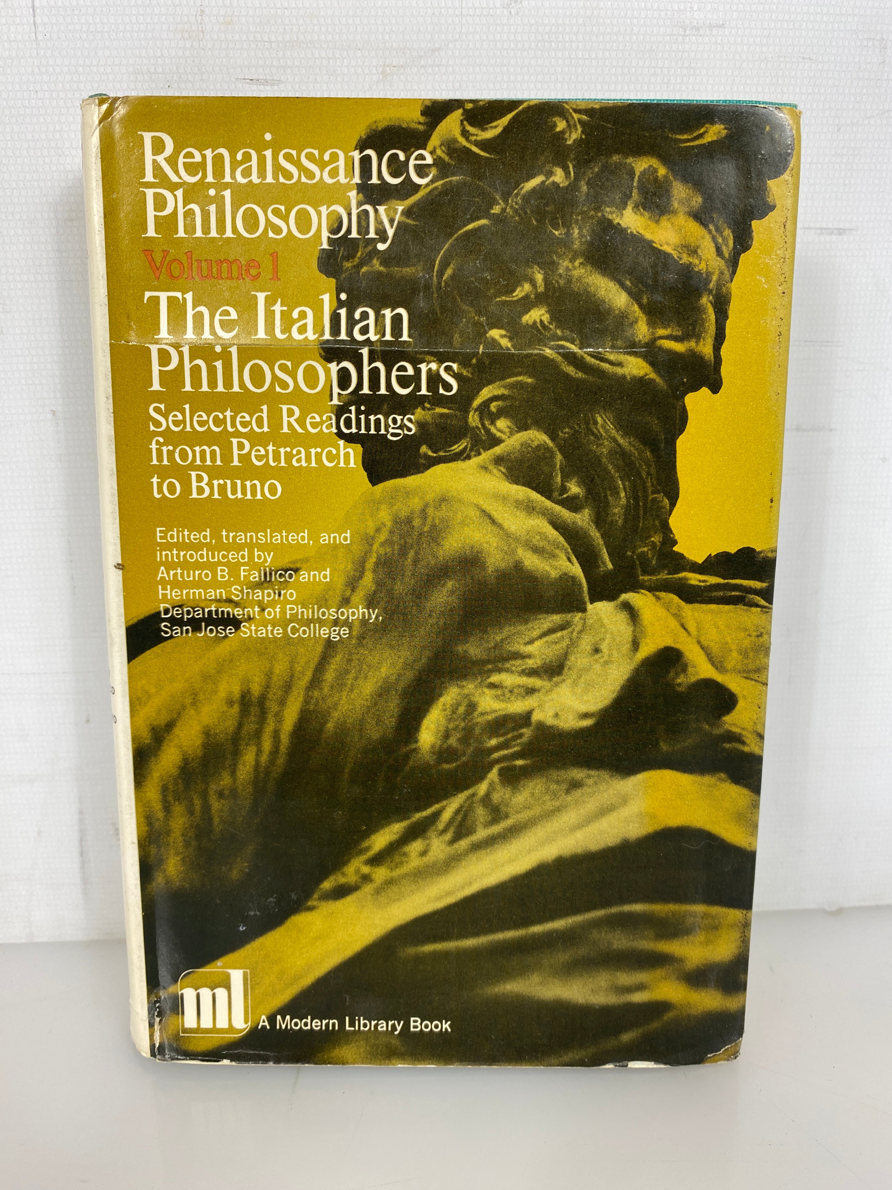 Renaissance Philosophy Vol 1 The Italian Philosophers Modern Library 1967 HCDJ