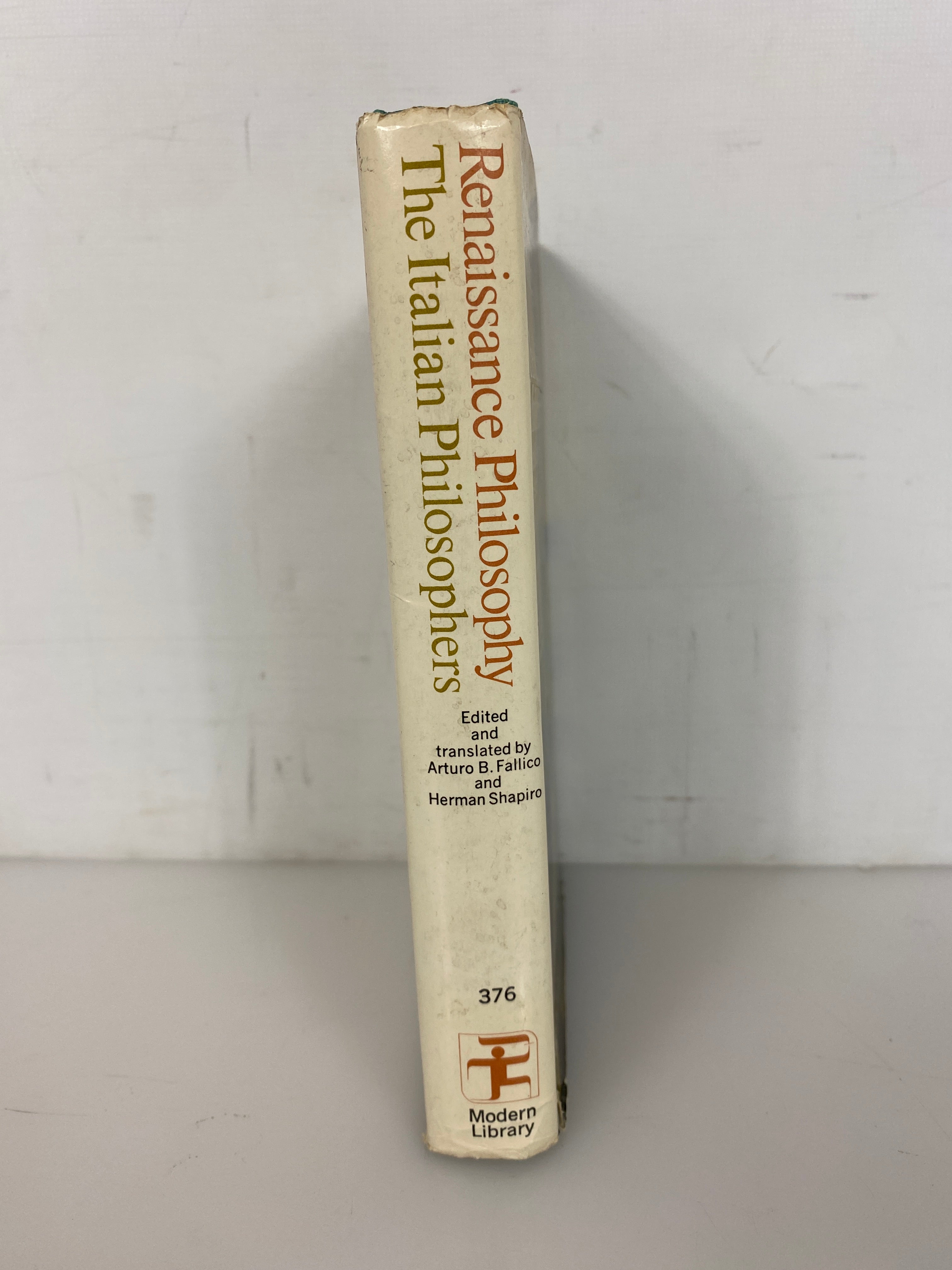 Renaissance Philosophy Vol 1 The Italian Philosophers Modern Library 1967 HCDJ