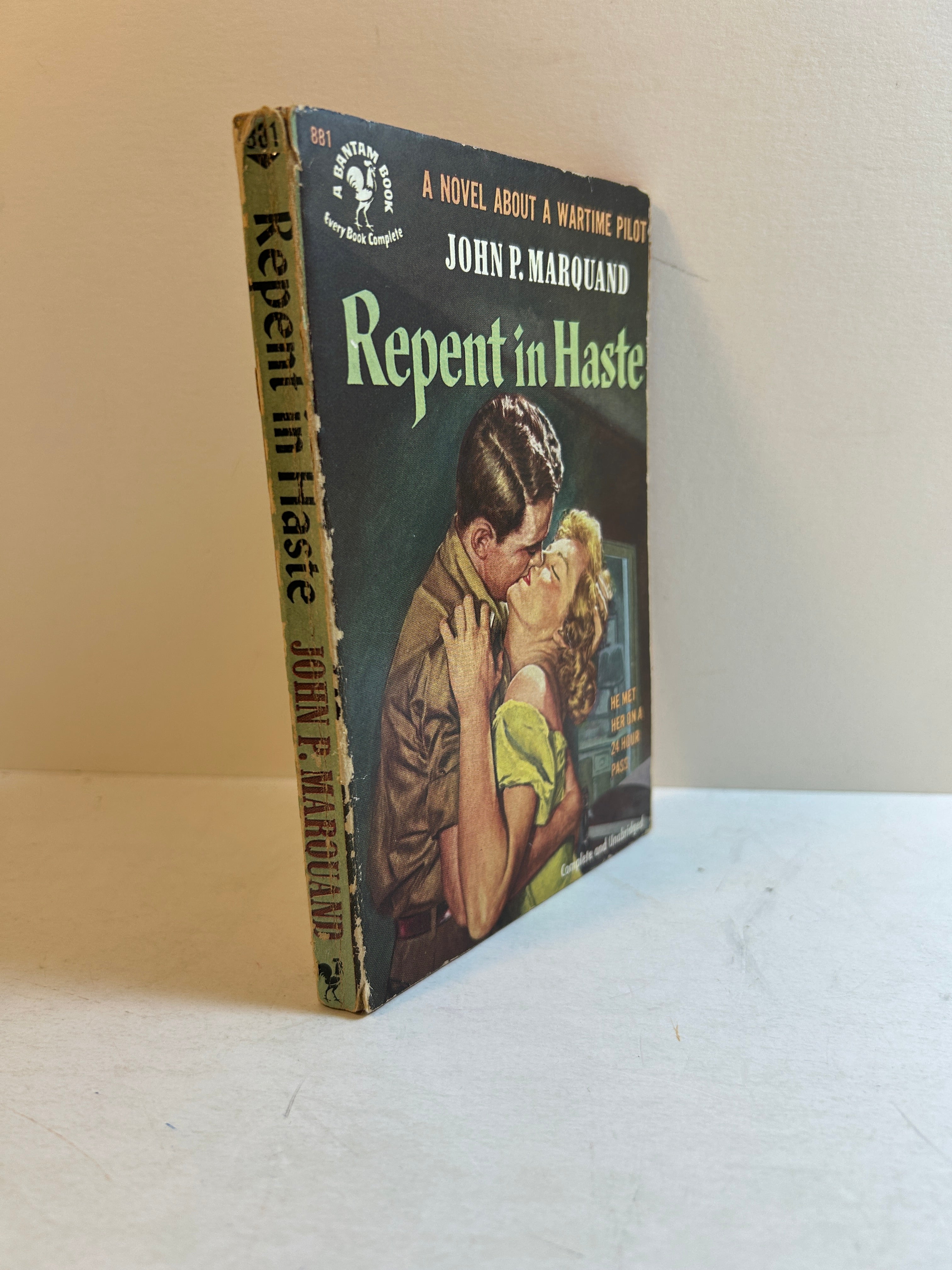 Repent in Haste by John P. Marquand 1st Printing Bantam Book 1951 SC