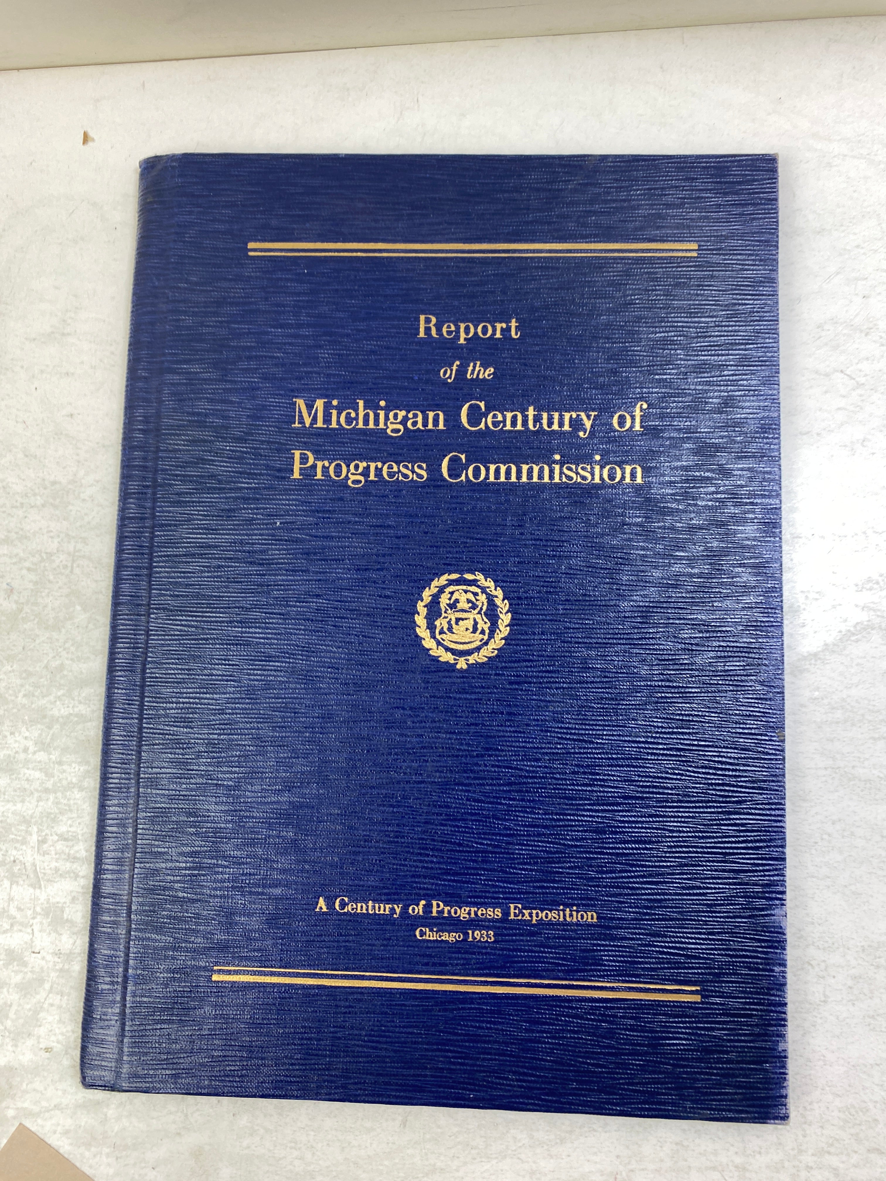 Report of the Michigan Progress Commission Chicago 1933 HC