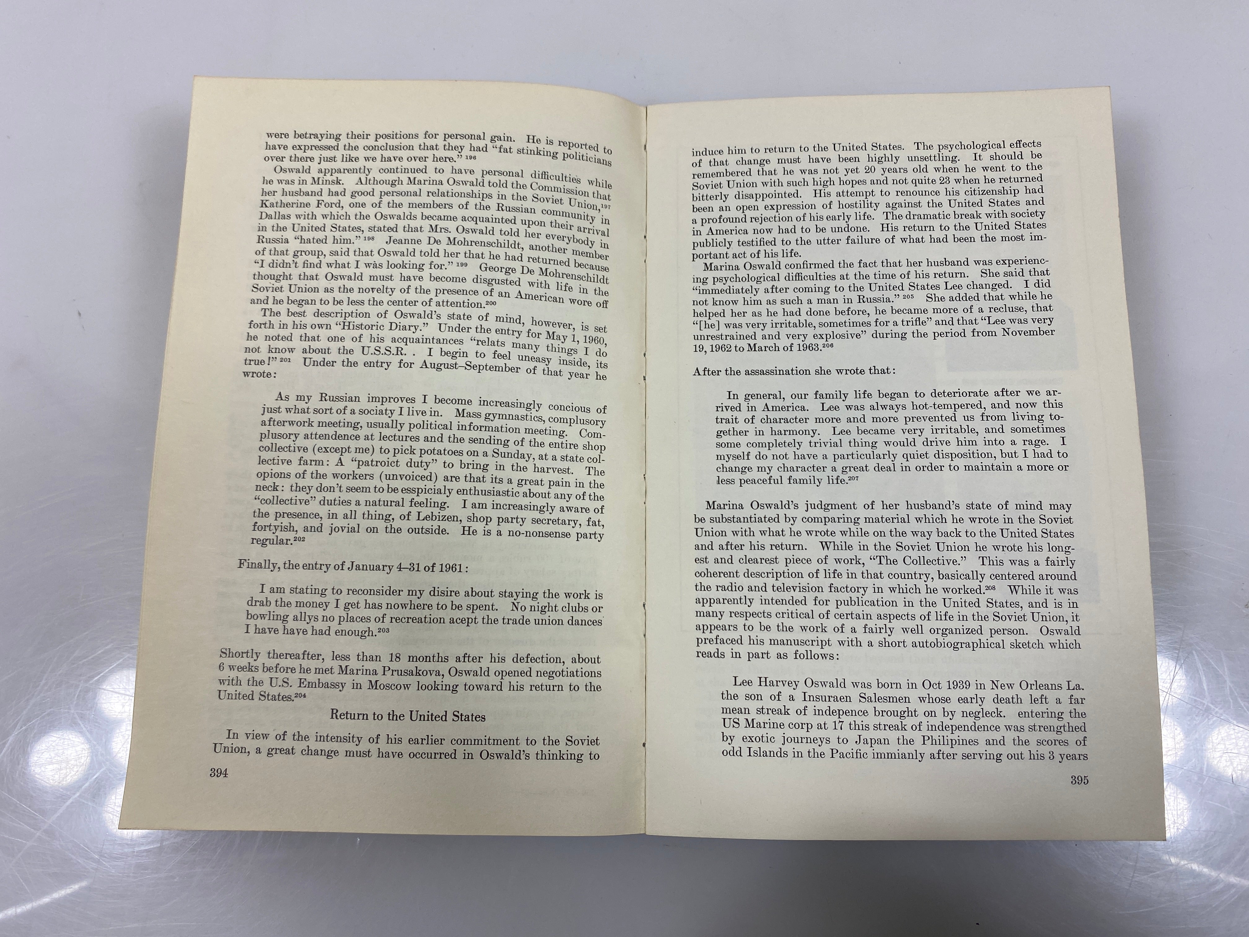 Report of the President's Commission on the Assassination of President JFK 64 SC