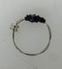 Restrung Black and Silver Wire Bead Ring