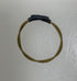 Restrung Brass and Metallic Blue Spring Wire Ring