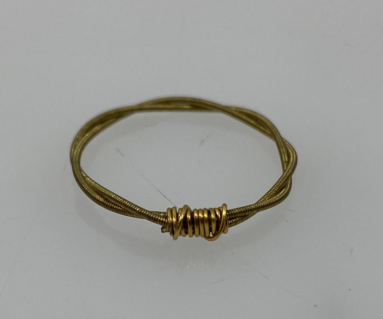 Restrung Brass and Metallic Gold Wire Ring