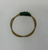 Restrung Brass and Metallic Green Spring Wire Ring