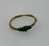 Restrung Brass and Metallic Green Spring Wire Ring