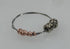 Restrung Coral and Silver Wire Bead Ring