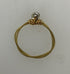 Restrung Gold and Brass Spring Wire Wrapped Bead Ring
