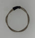 Restrung Metallic Black and Silver Spring Wire Ring