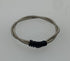 Restrung Metallic Black and Silver Spring Wire Ring