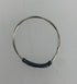 Restrung Metallic Blue and Silver Wire Ring