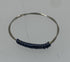 Restrung Metallic Blue and Silver Wire Ring