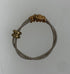 Restrung Metallic Brass and Silver Spring Wire Bead Ring