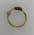 Restrung Metallic Brown and Gold Spring Wire Bead Ring