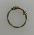 Restrung Metallic Gold and Purple Brass Spring Wire Bead Ring