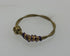Restrung Metallic Gold and Purple Brass Spring Wire Bead Ring