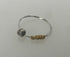 Restrung Metallic Gold and Silver Wire Bead Ring